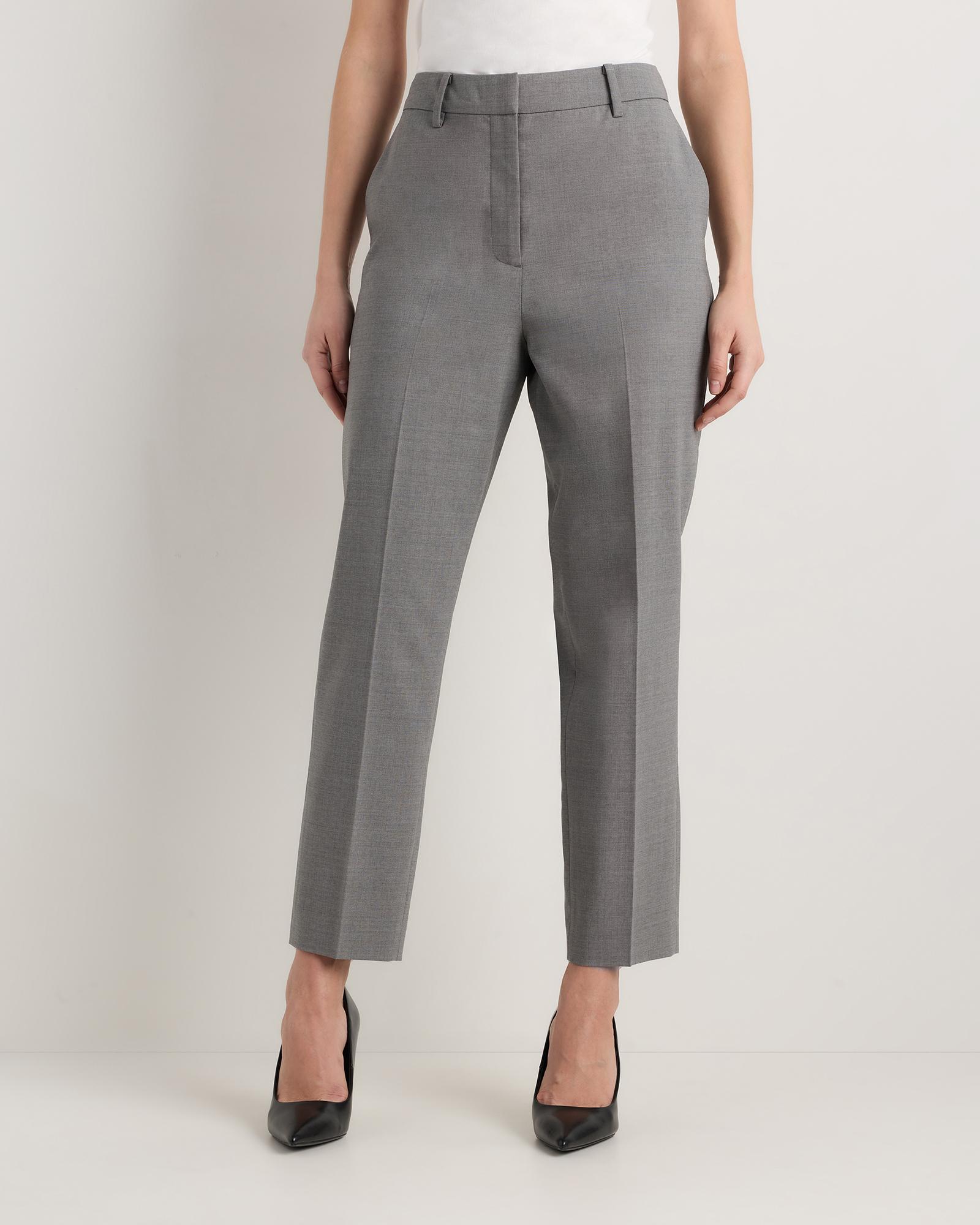 italian wool slim leg ankle pants