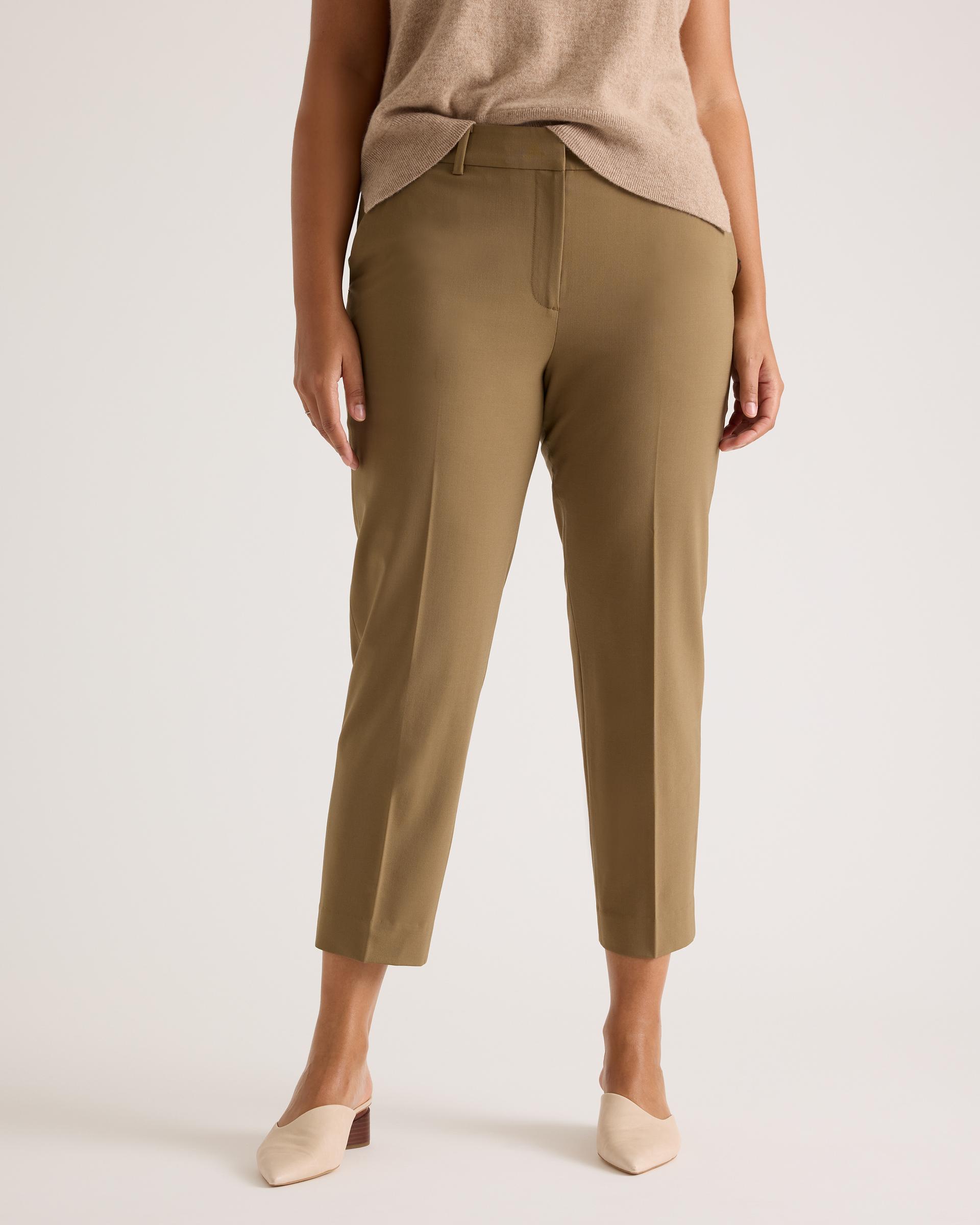 italian wool slim leg ankle pants