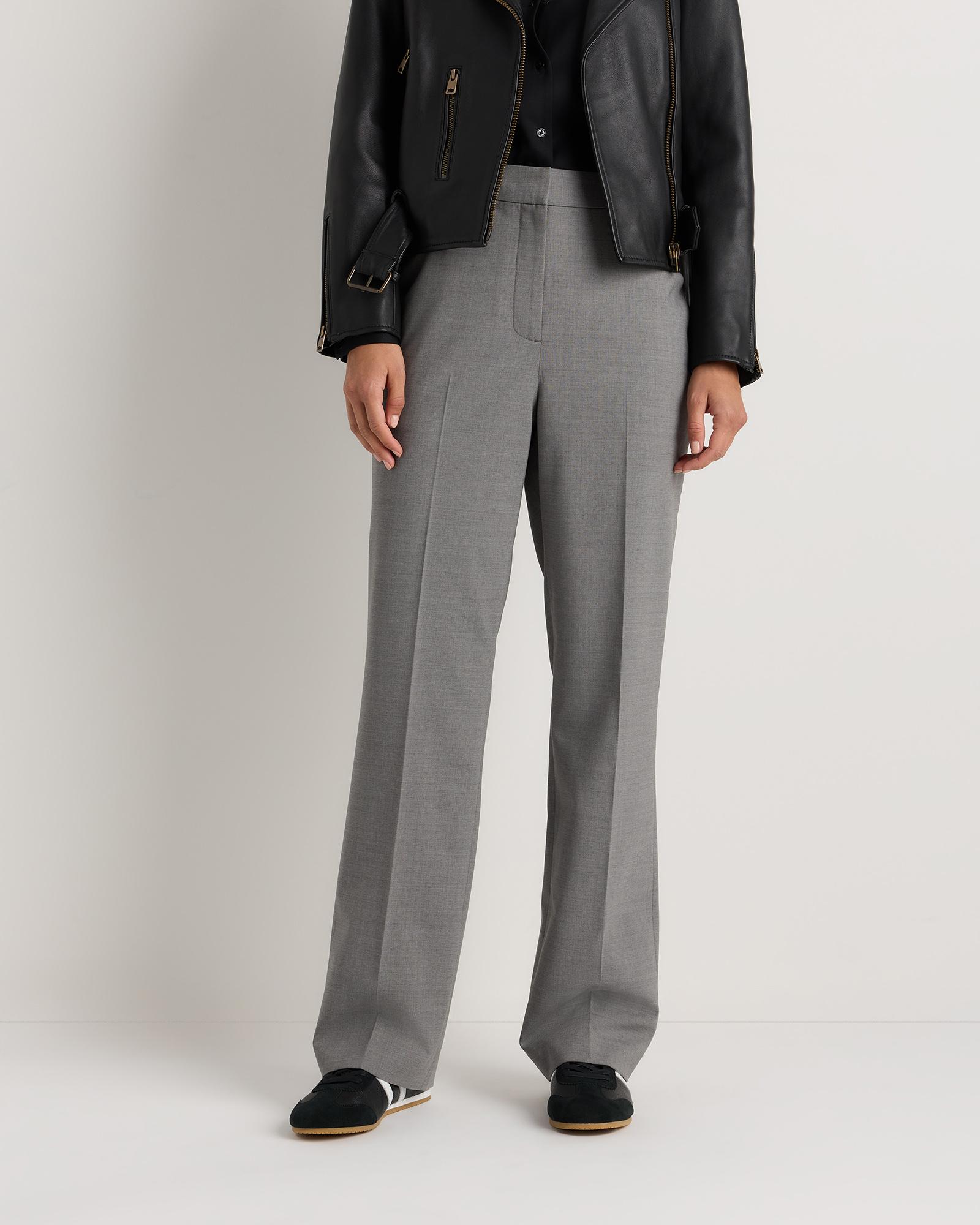 italian wool straight leg pants