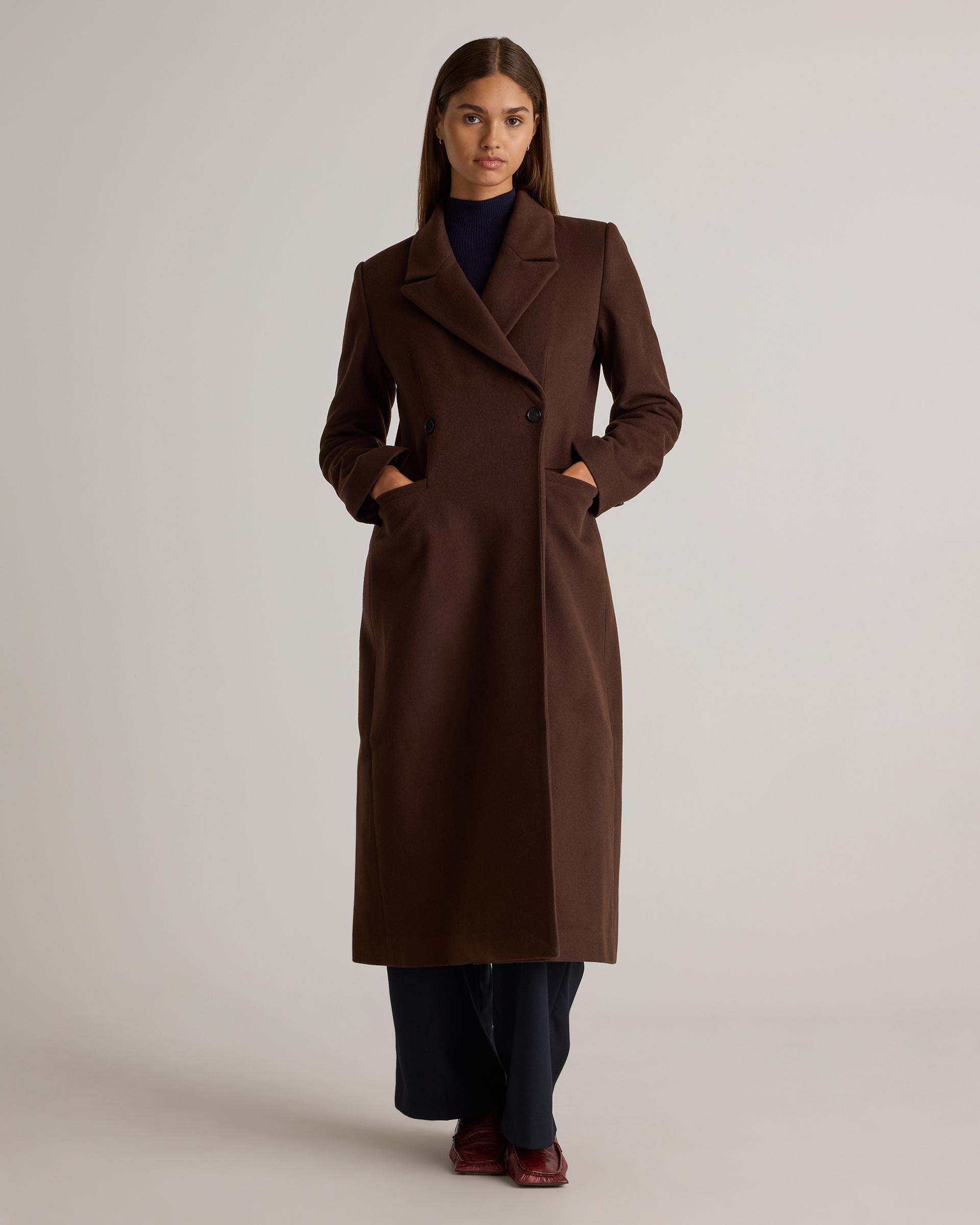 italian wool tailored long coat