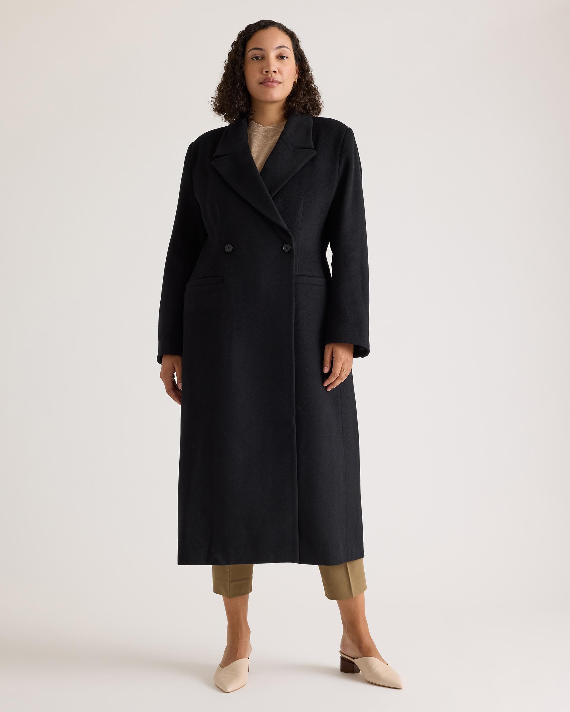 italian wool tailored long coat