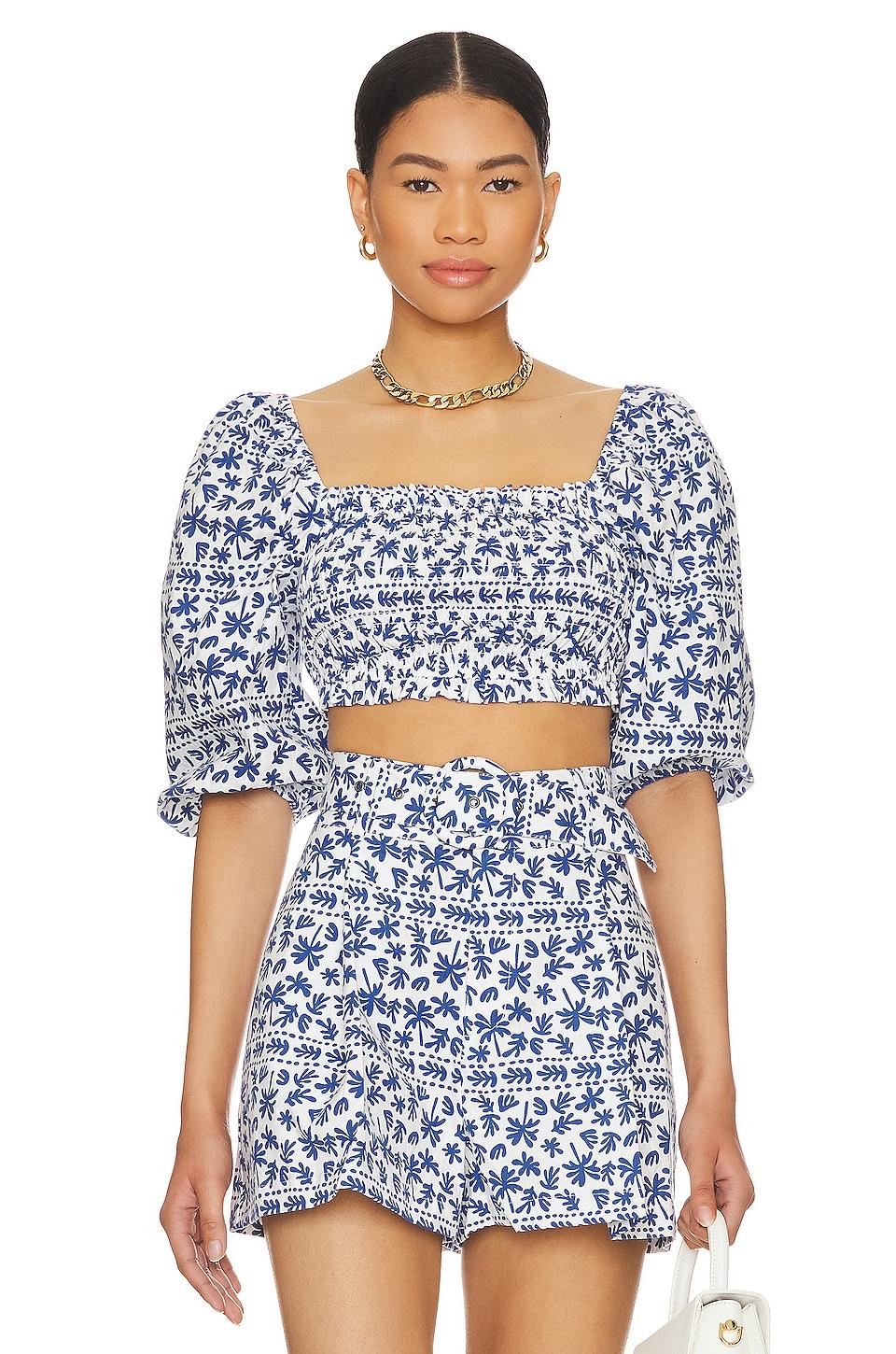 ithica shirred crop top