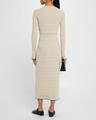 ivanna long-sleeve micro check dress