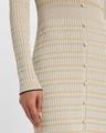 ivanna long-sleeve micro check dress