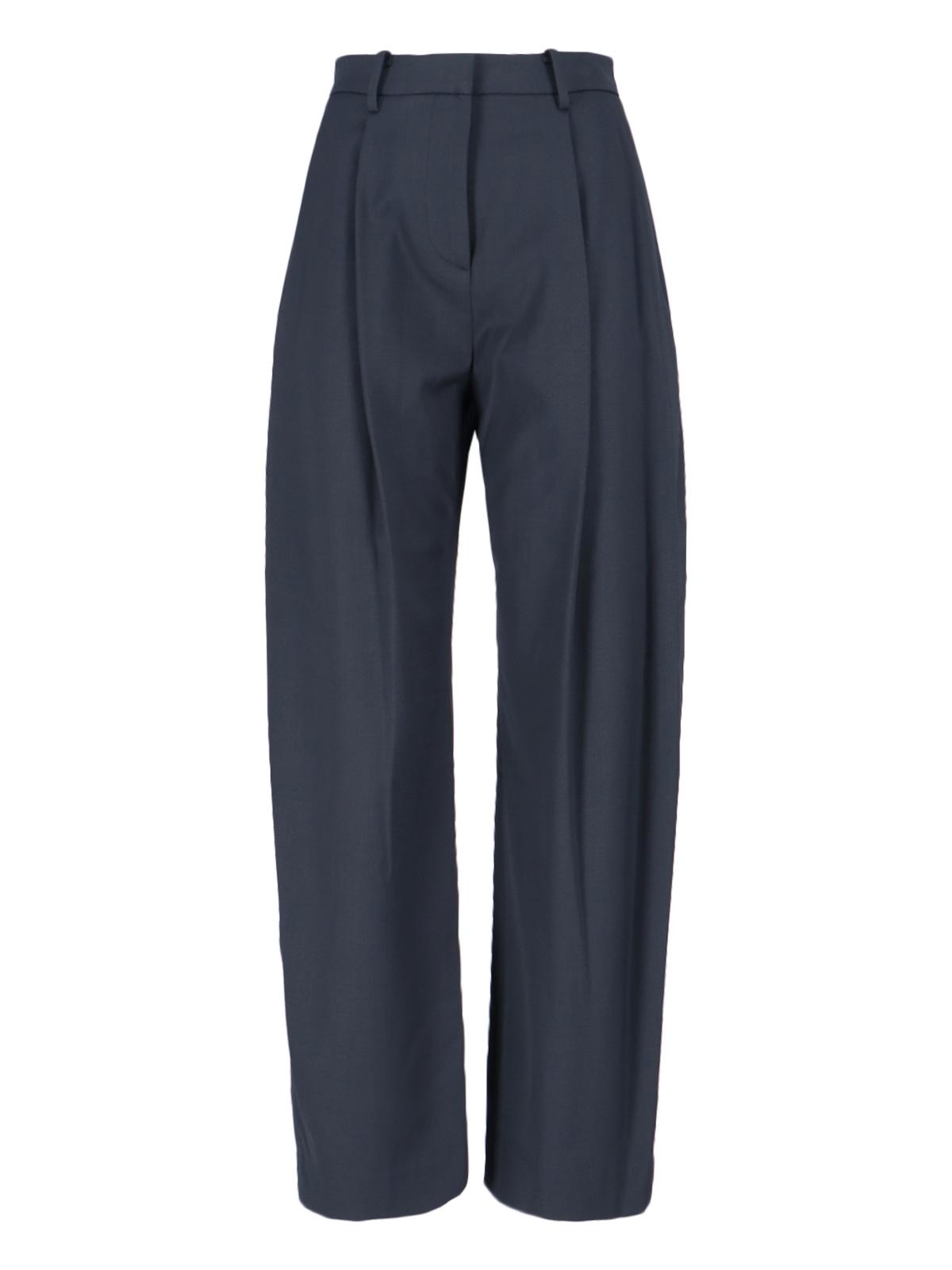 ivir trousers blue wool - women