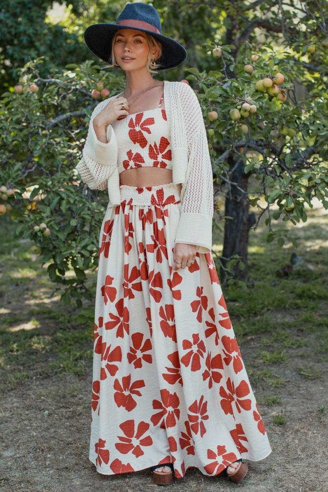 ivory open knit cropped cardigan