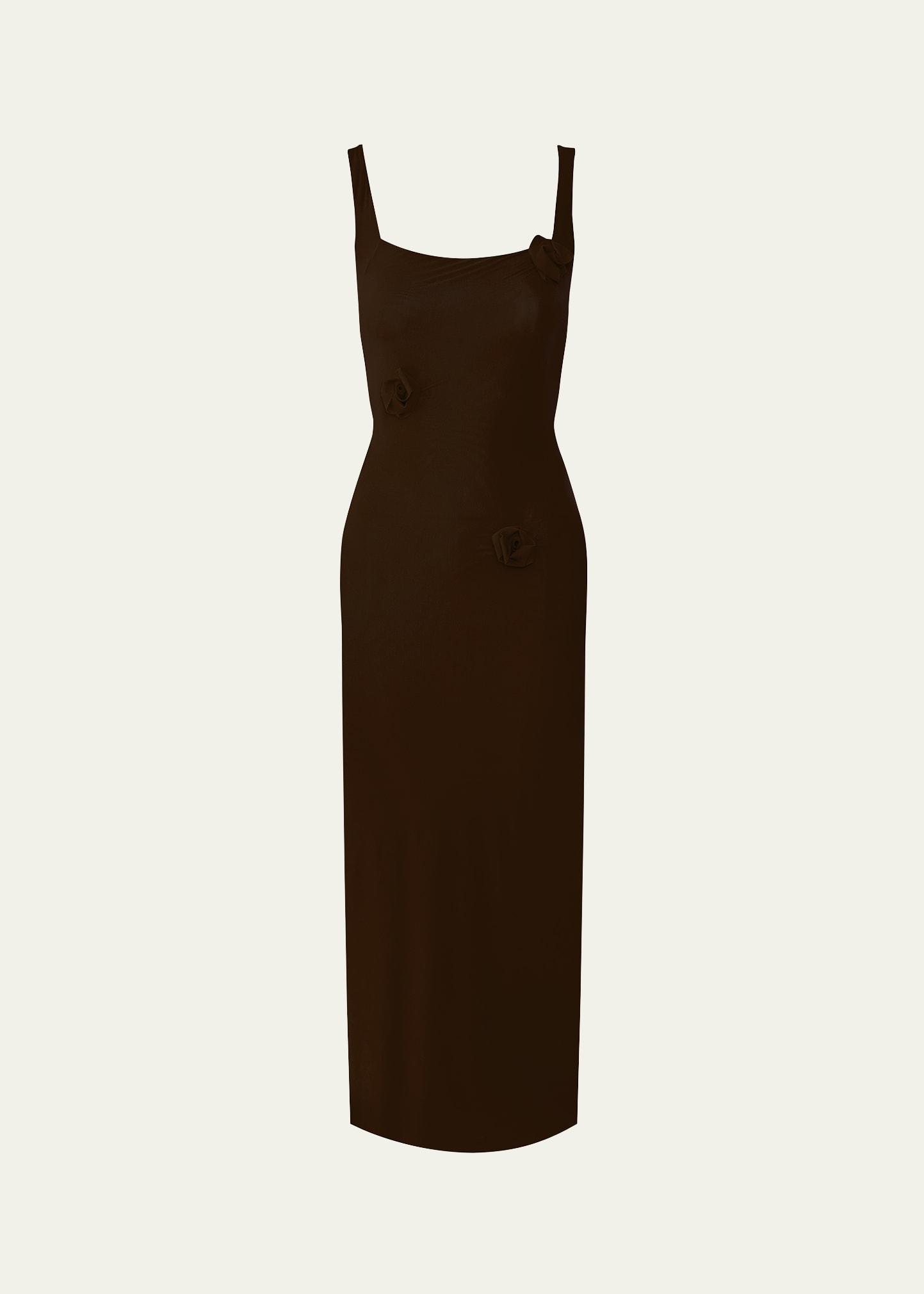 ivy floral applique midi dress