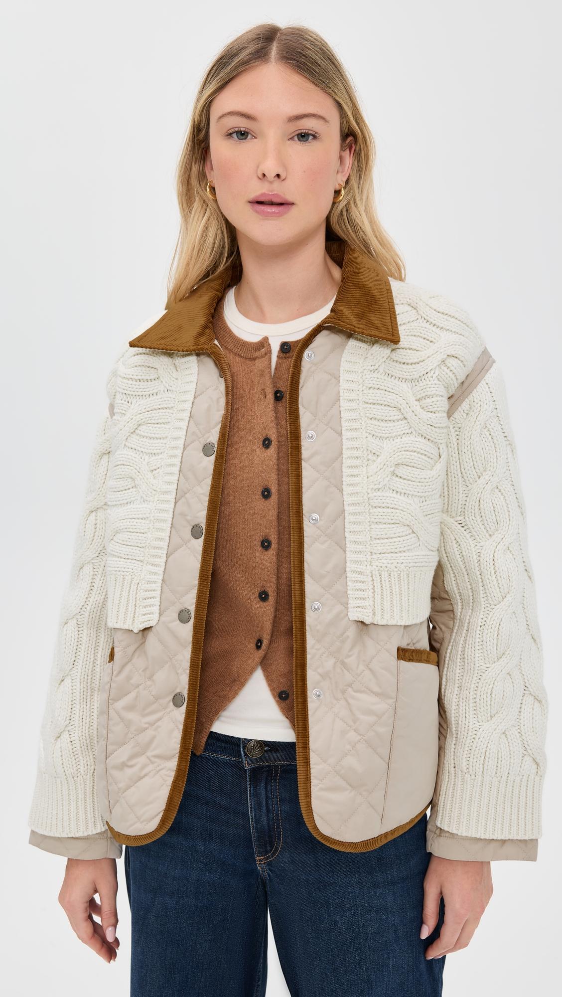 ivy mixed media liner jacket