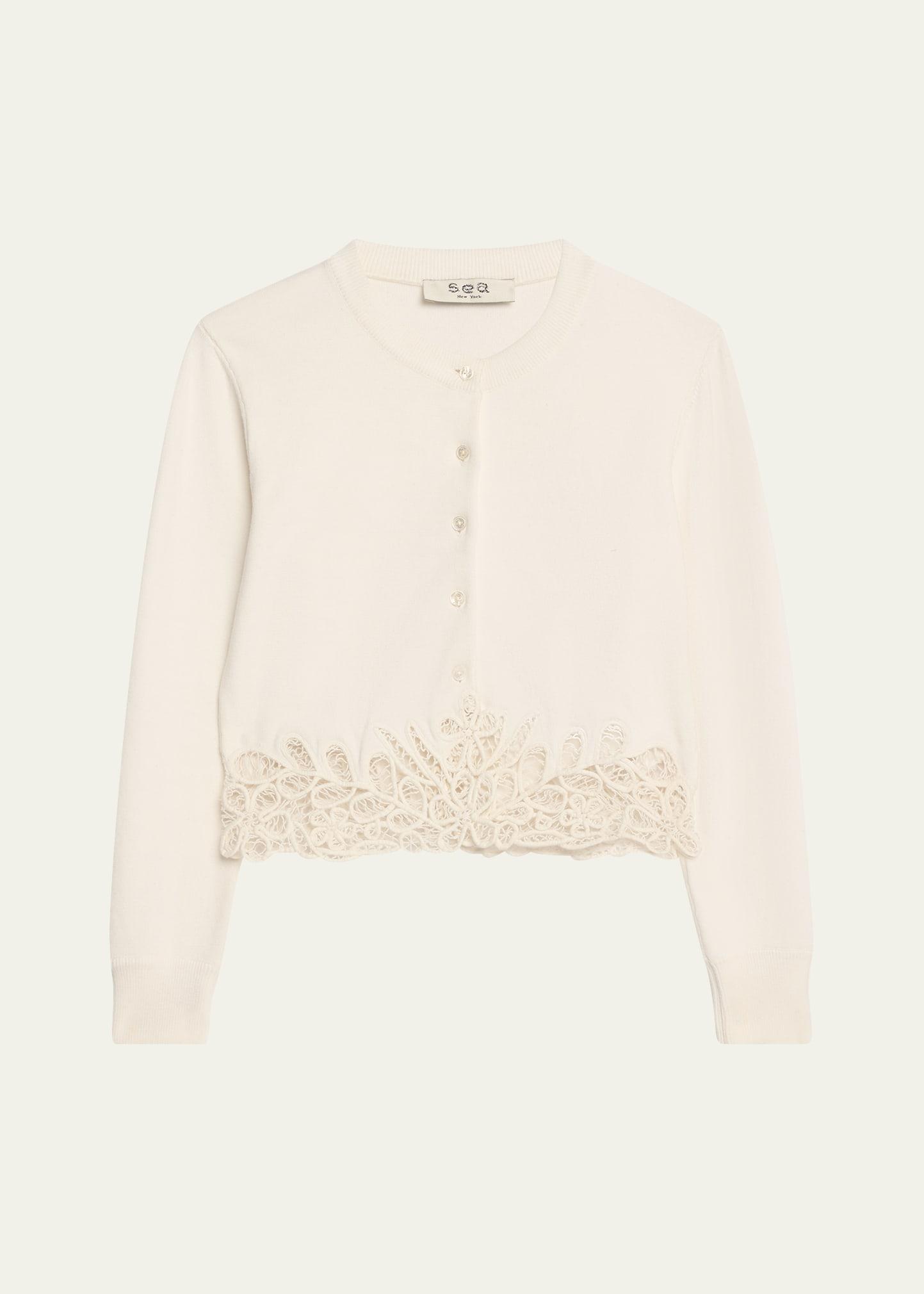 iyla embroidered crop cardigan