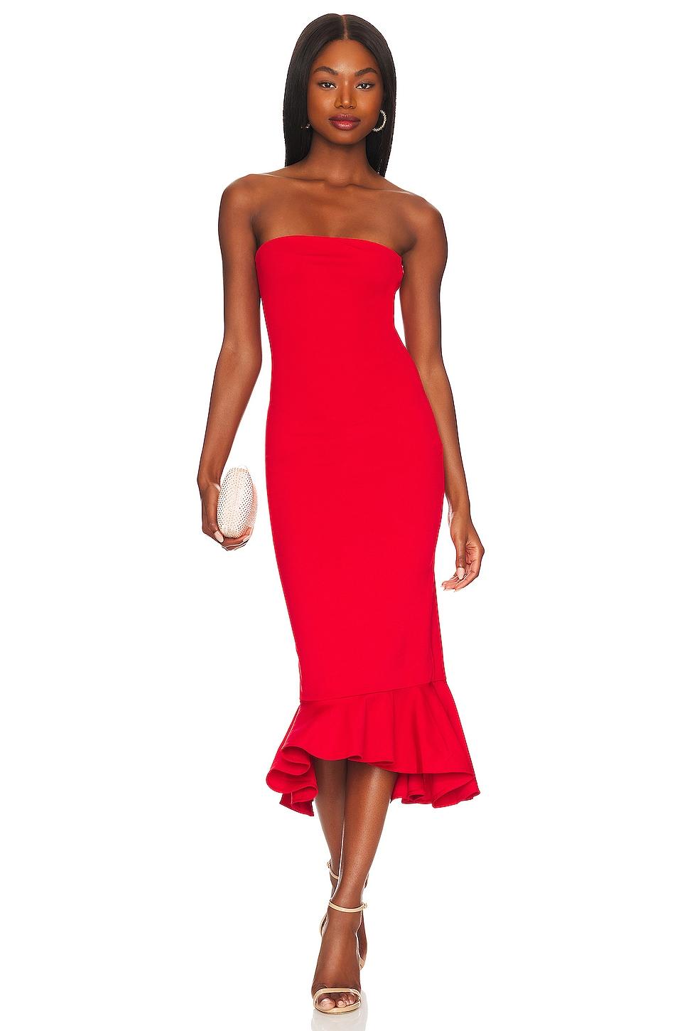 izzy ruffle maxi dress