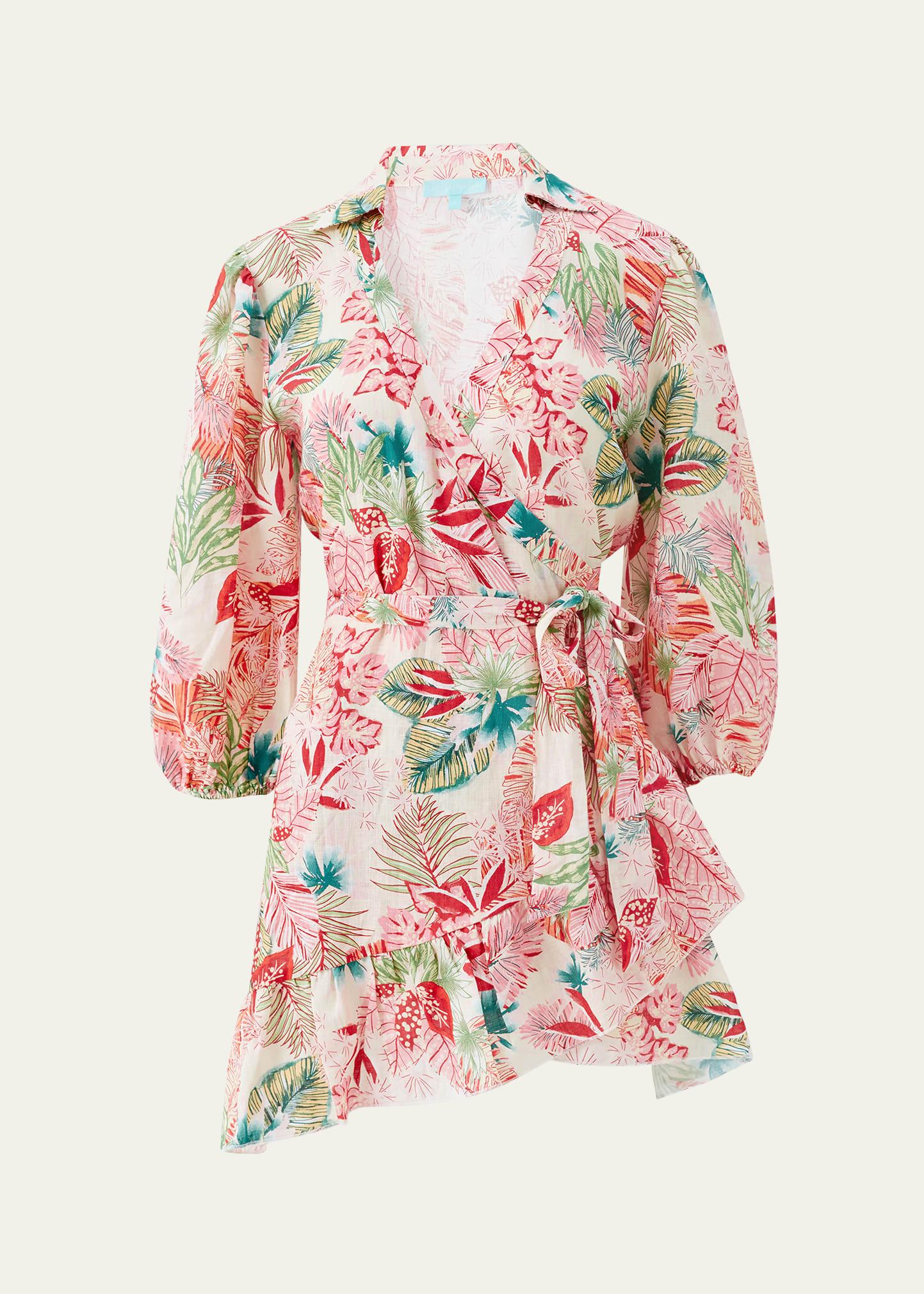 izzy wrap mini dress