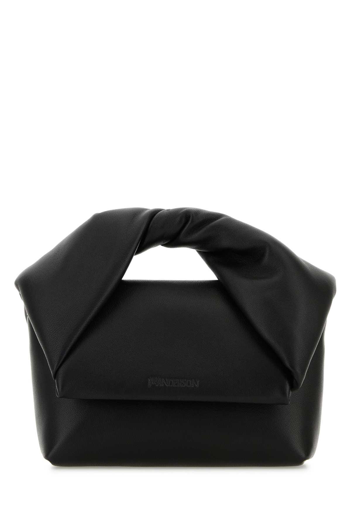 j. w. anderson black leather small twister handbag