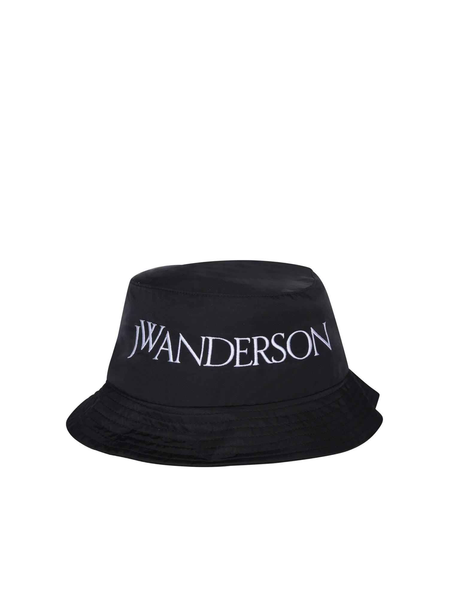 j. w. anderson black nylon blend bucket hat