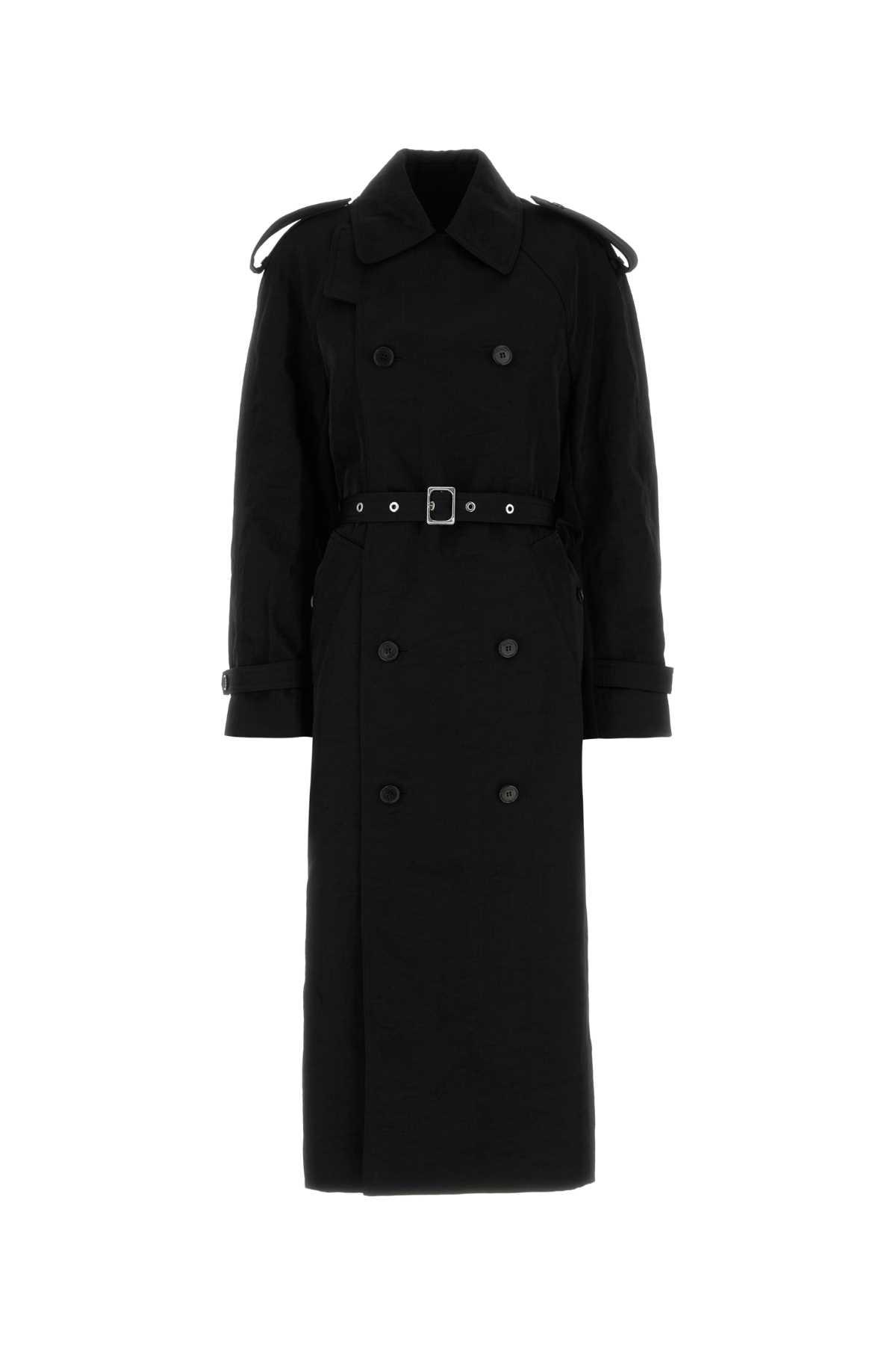 j. w. anderson black nylon trench coat