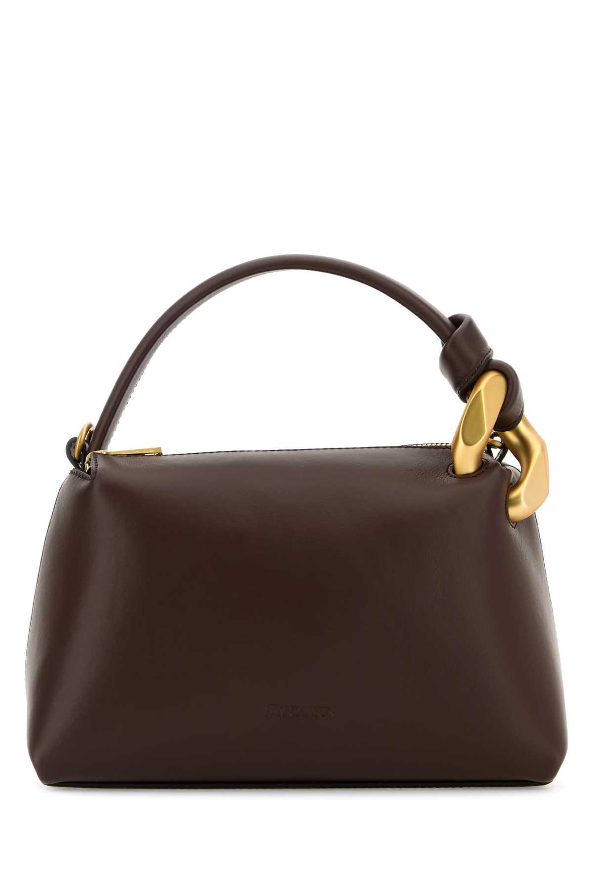 j. w. anderson brown leather small jwa corner handbag
