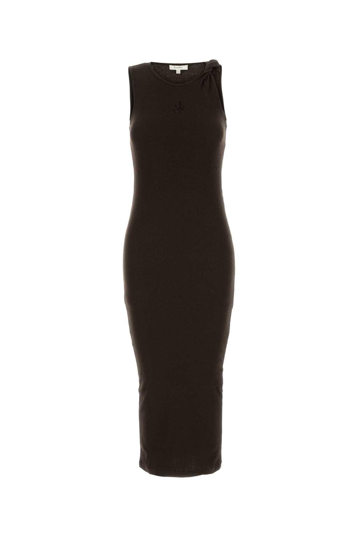 j. w. anderson brown stretch cotton dress