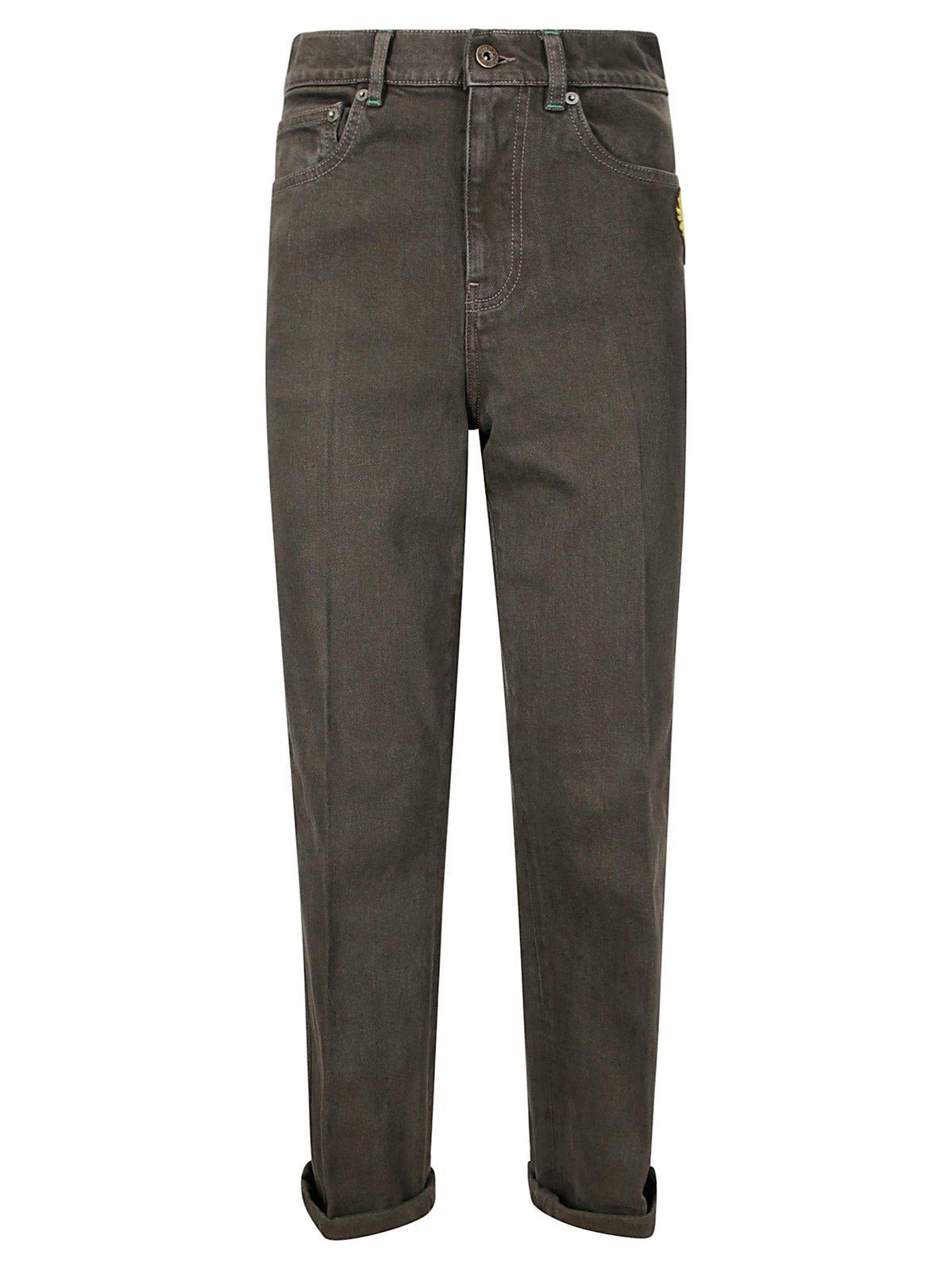 j. w. anderson contrast turn-up denim jeans