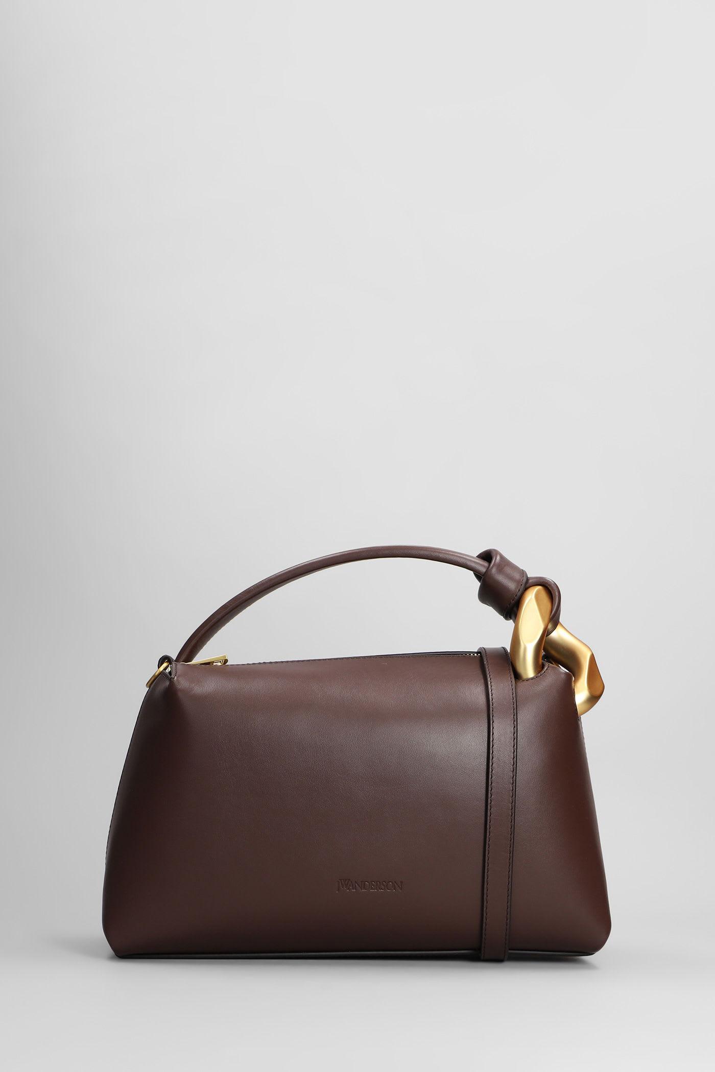 j. w. anderson corner hand bag in brown leather