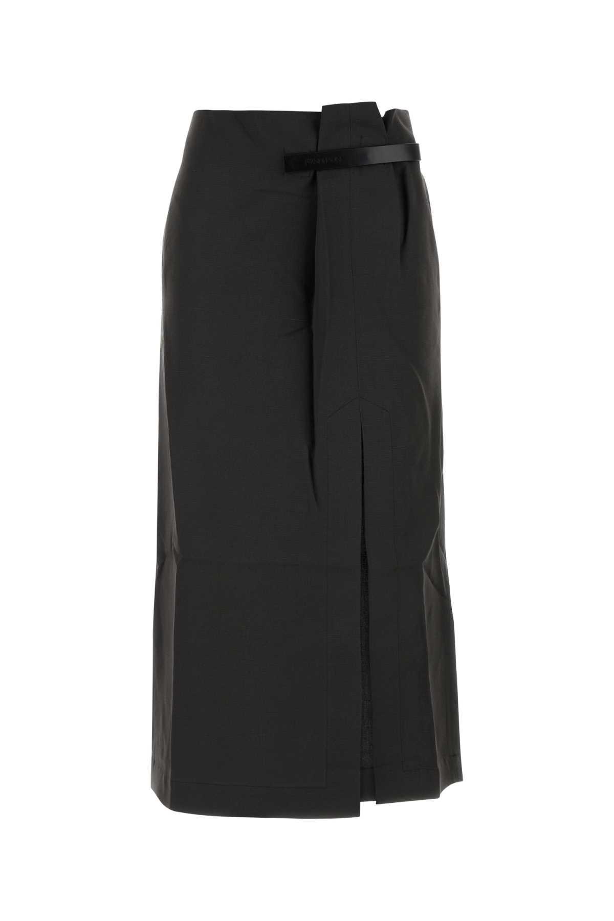 j. w. anderson graphite viscose blend skirt