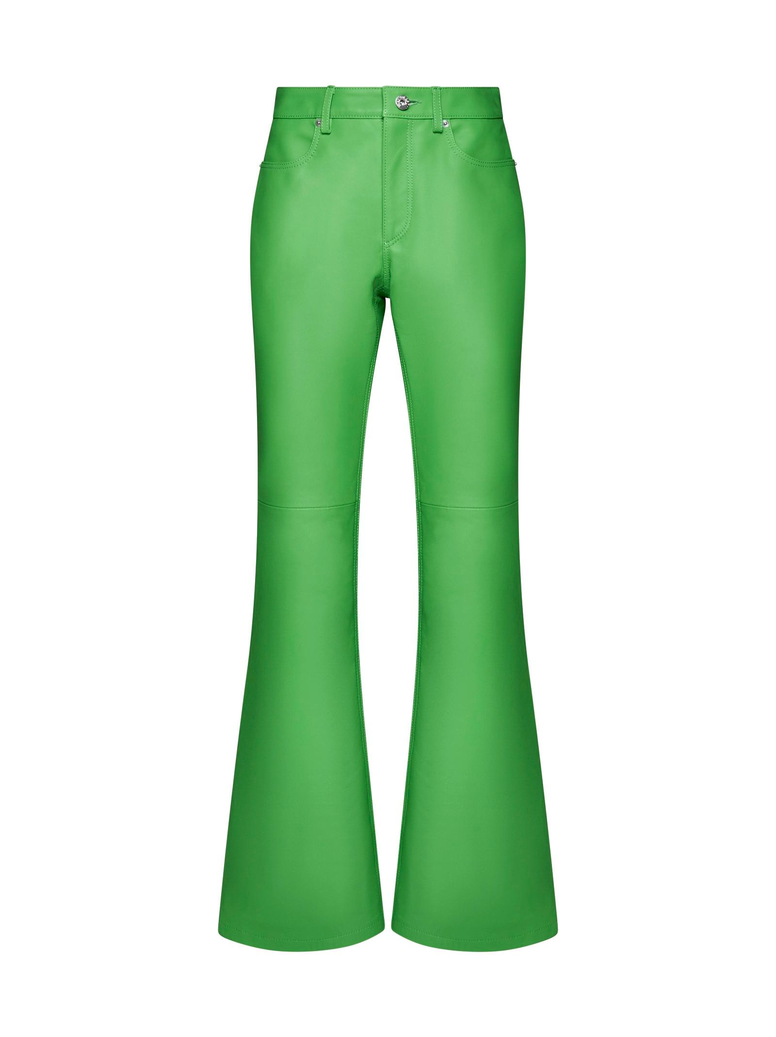 j. w. anderson high-waisted leather bootcut trousers