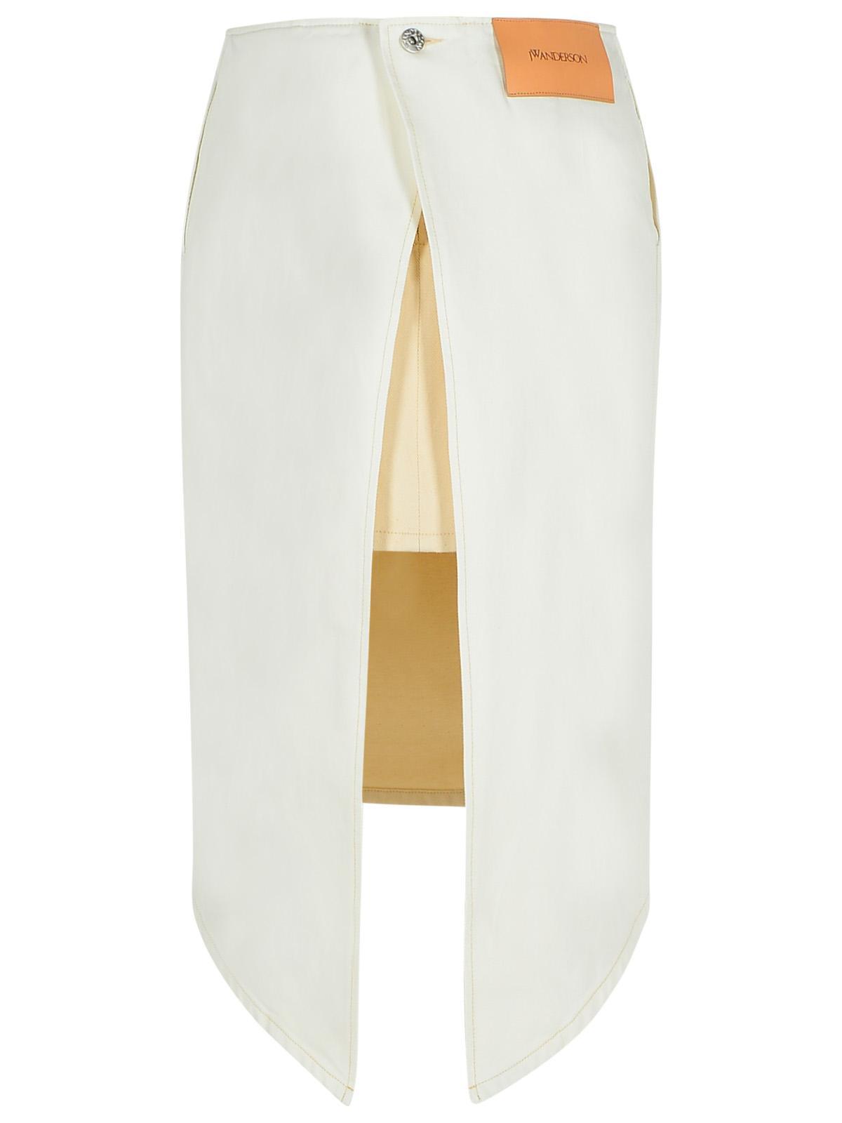 j. w. anderson layered white cotton skirt