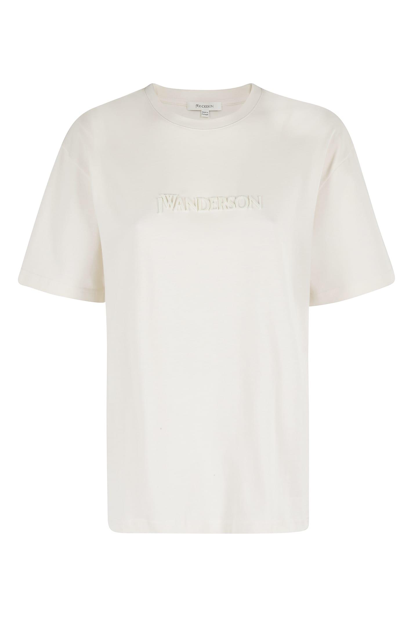 j. w. anderson logo embroidery tshirt