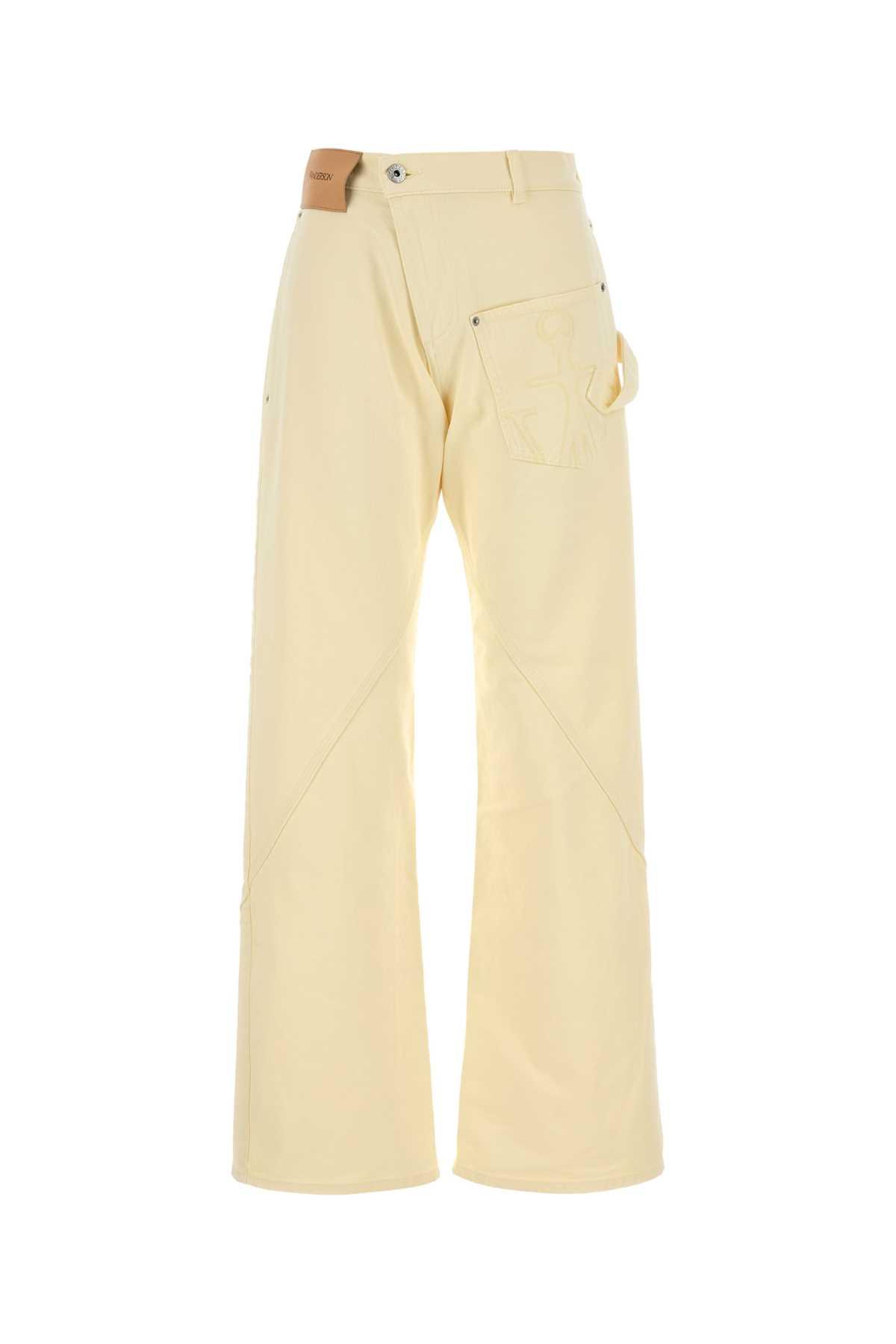 j. w. anderson pastel yellow denim jeans