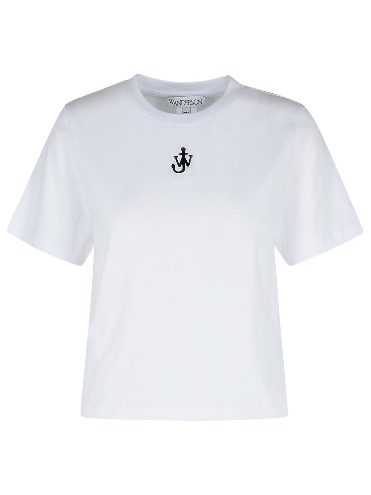 j. w. anderson white cotton t-shirt