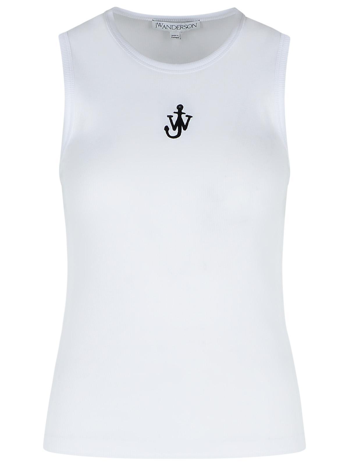 j. w. anderson white cotton tank top