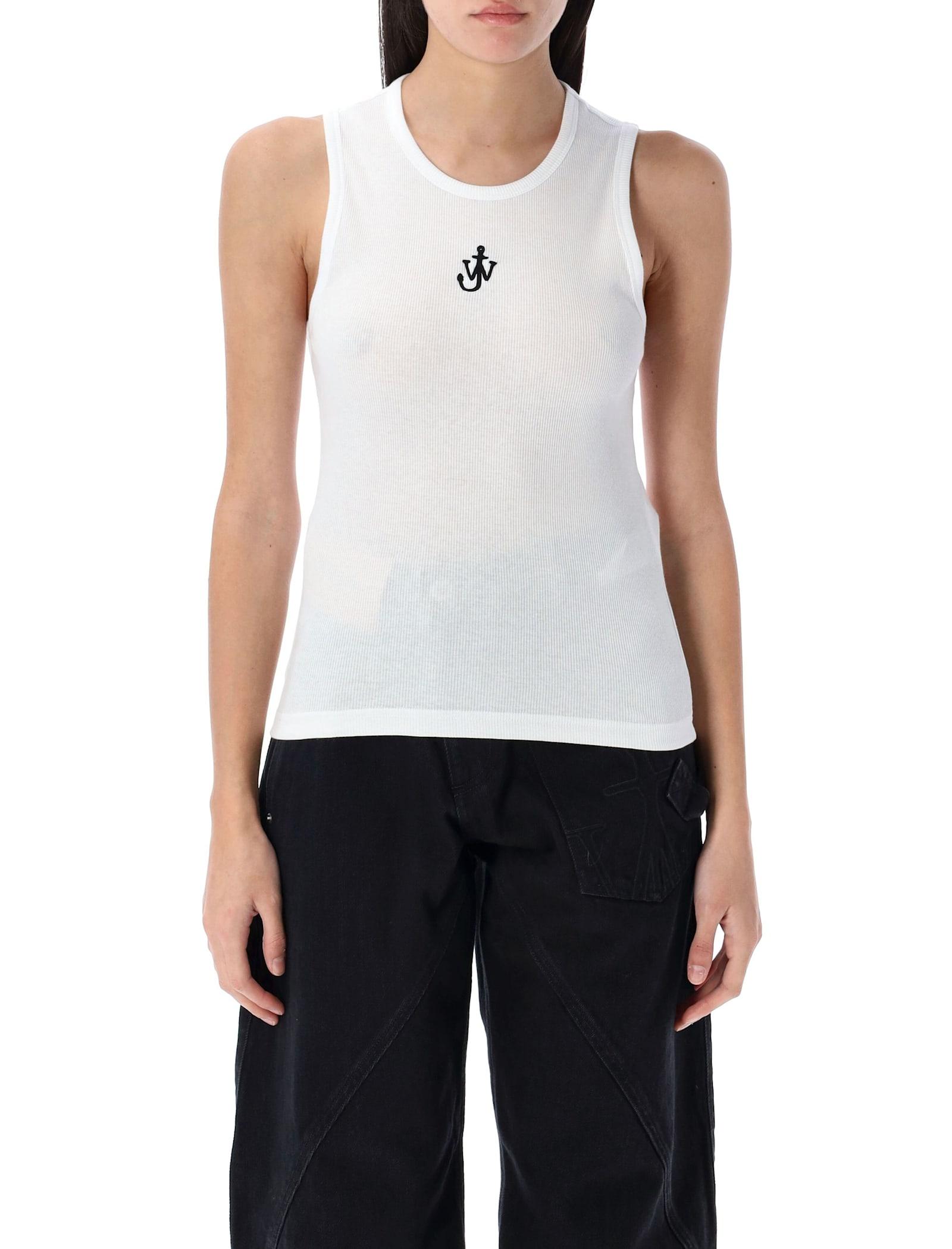 j. w. anderson white cotton tank top