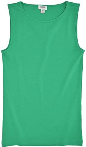 j.crew mercantile women's sleeveless interlock-cotton shell tank (xxl, modern clover)