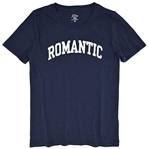 j.crew women's short sleeve graphic t-shirt (xl, navy romantic)