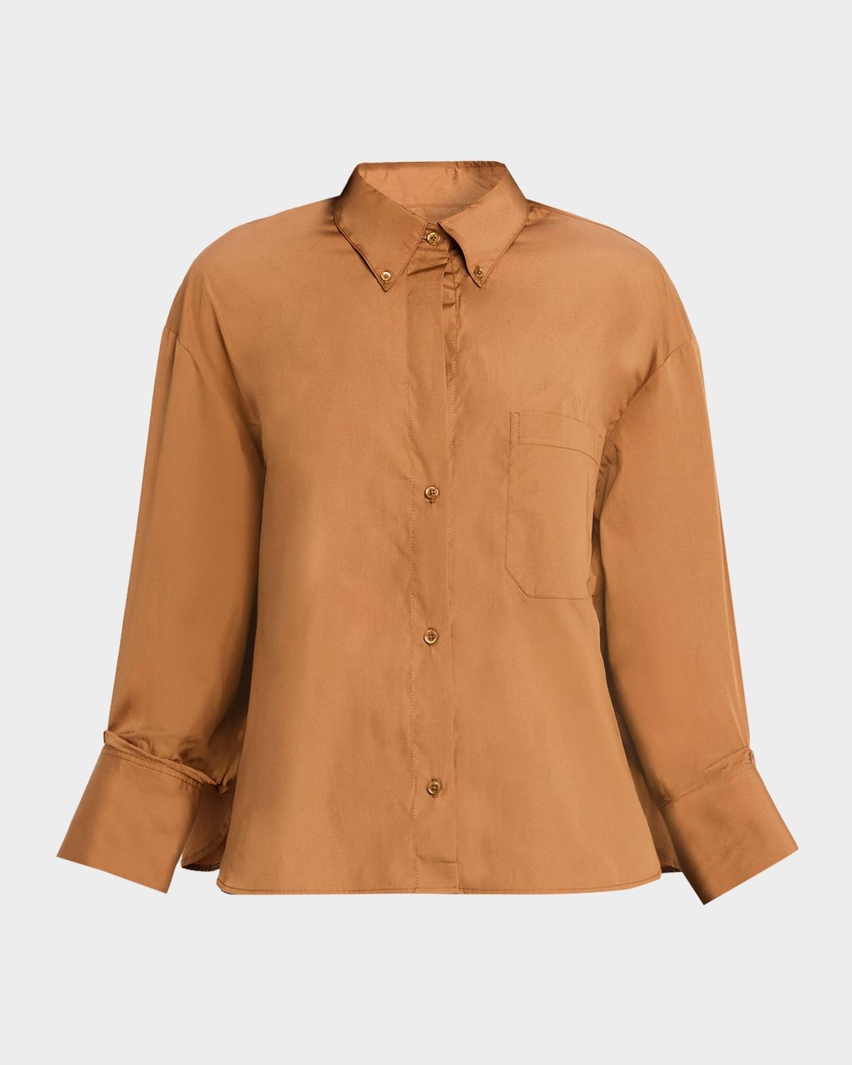 j.d. cropped button-front shirt