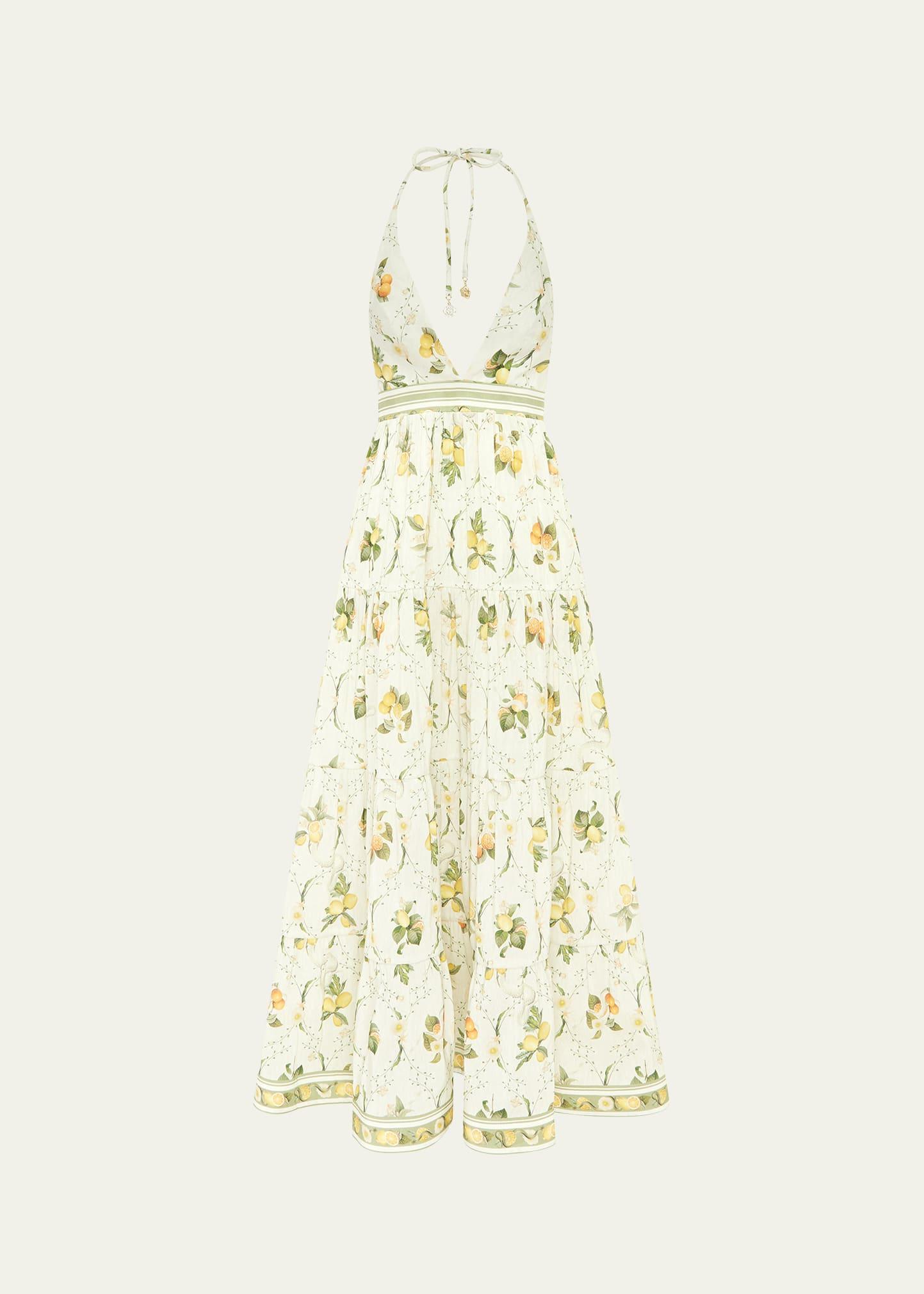 jacinta backless halter maxi dress