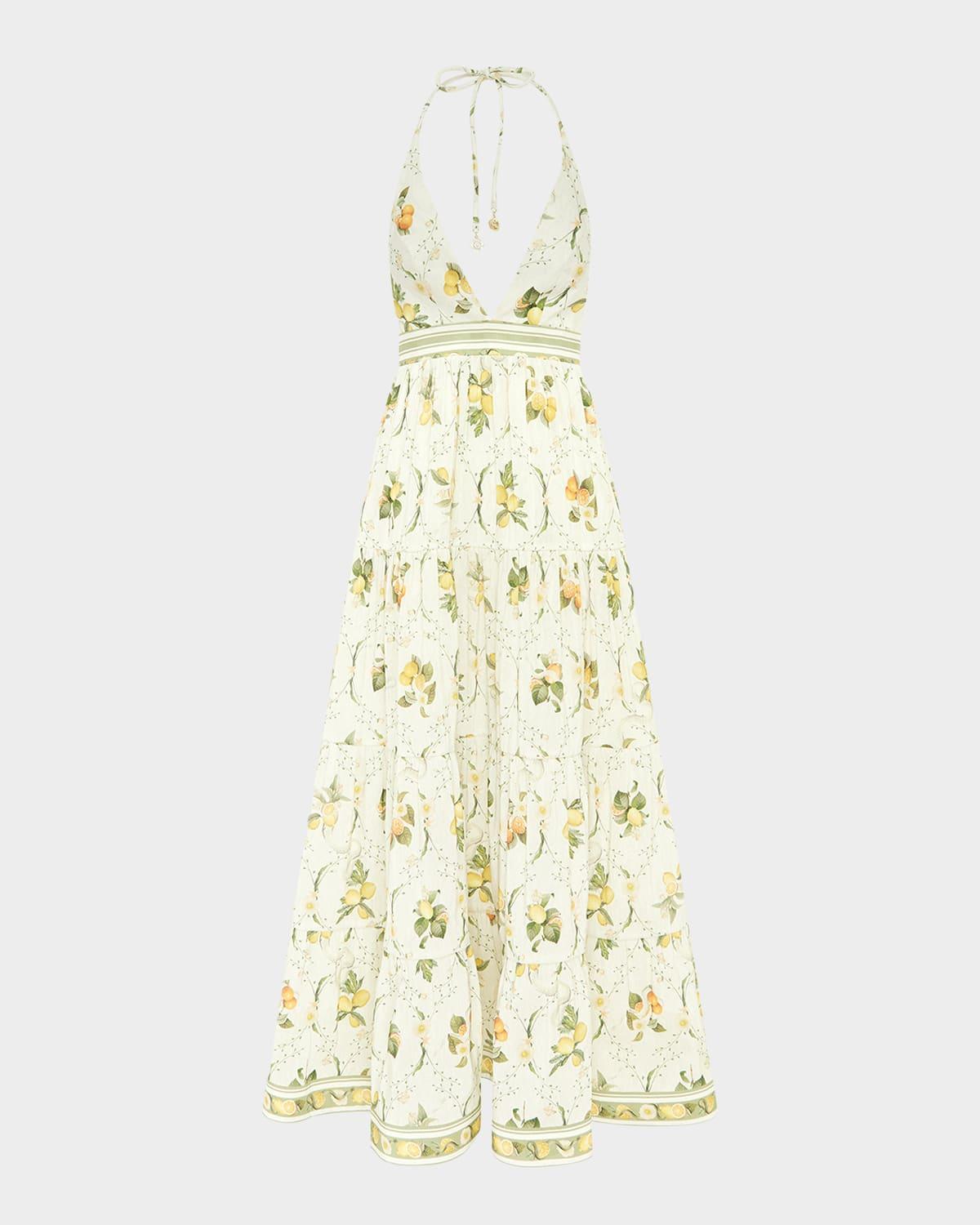 jacinta backless halter maxi dress