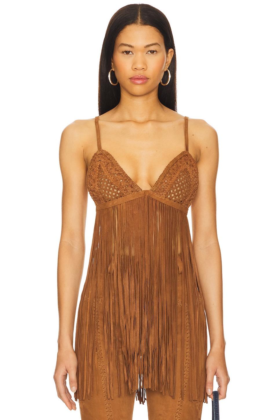jacinta suede fringe bra