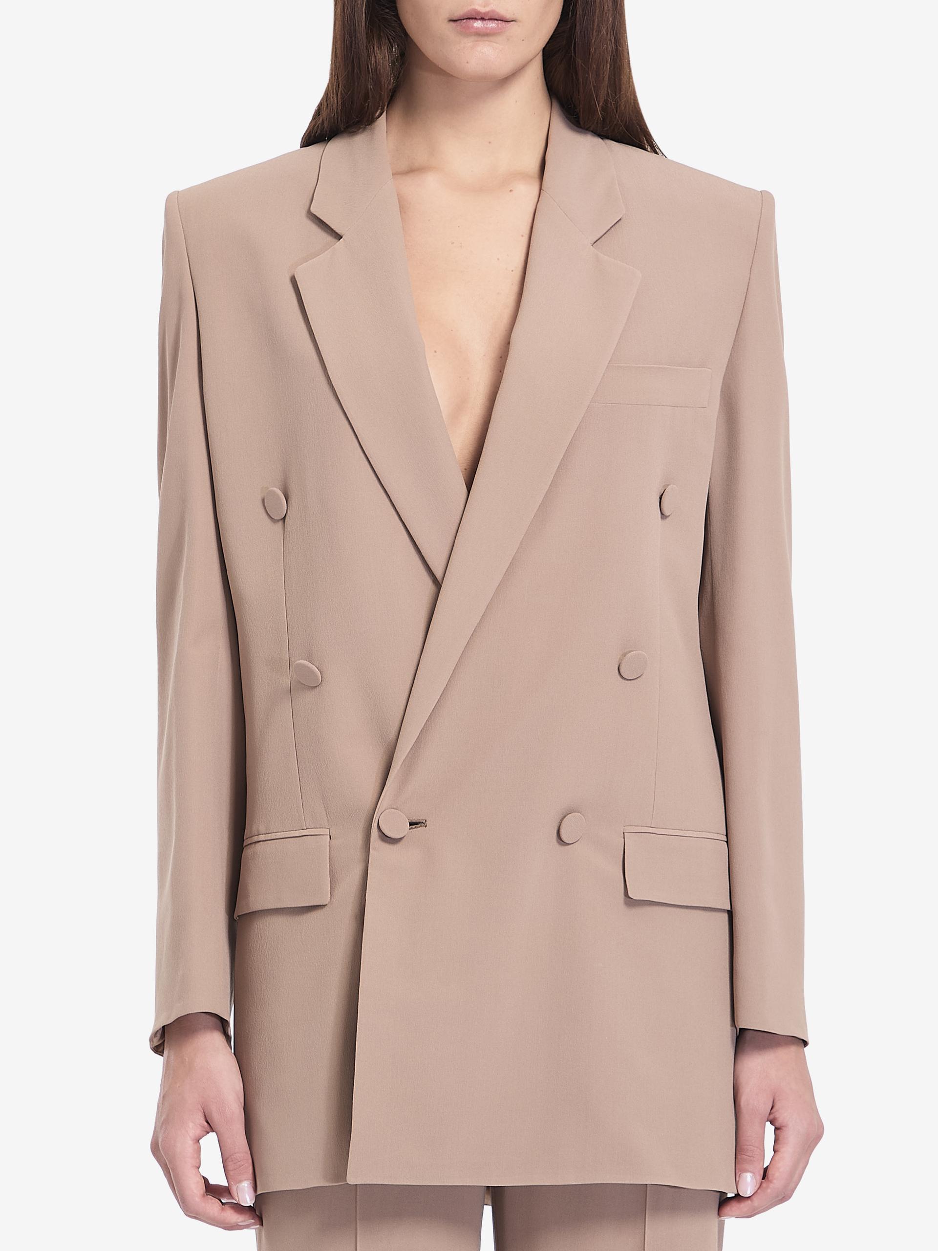 jacket in silk crepe