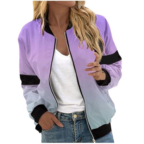 jackets for women casual, red trench coat for women, womens winter coats 2025 fashion gradient zipper jackets long sleeve casual tops outerwear, green,medium