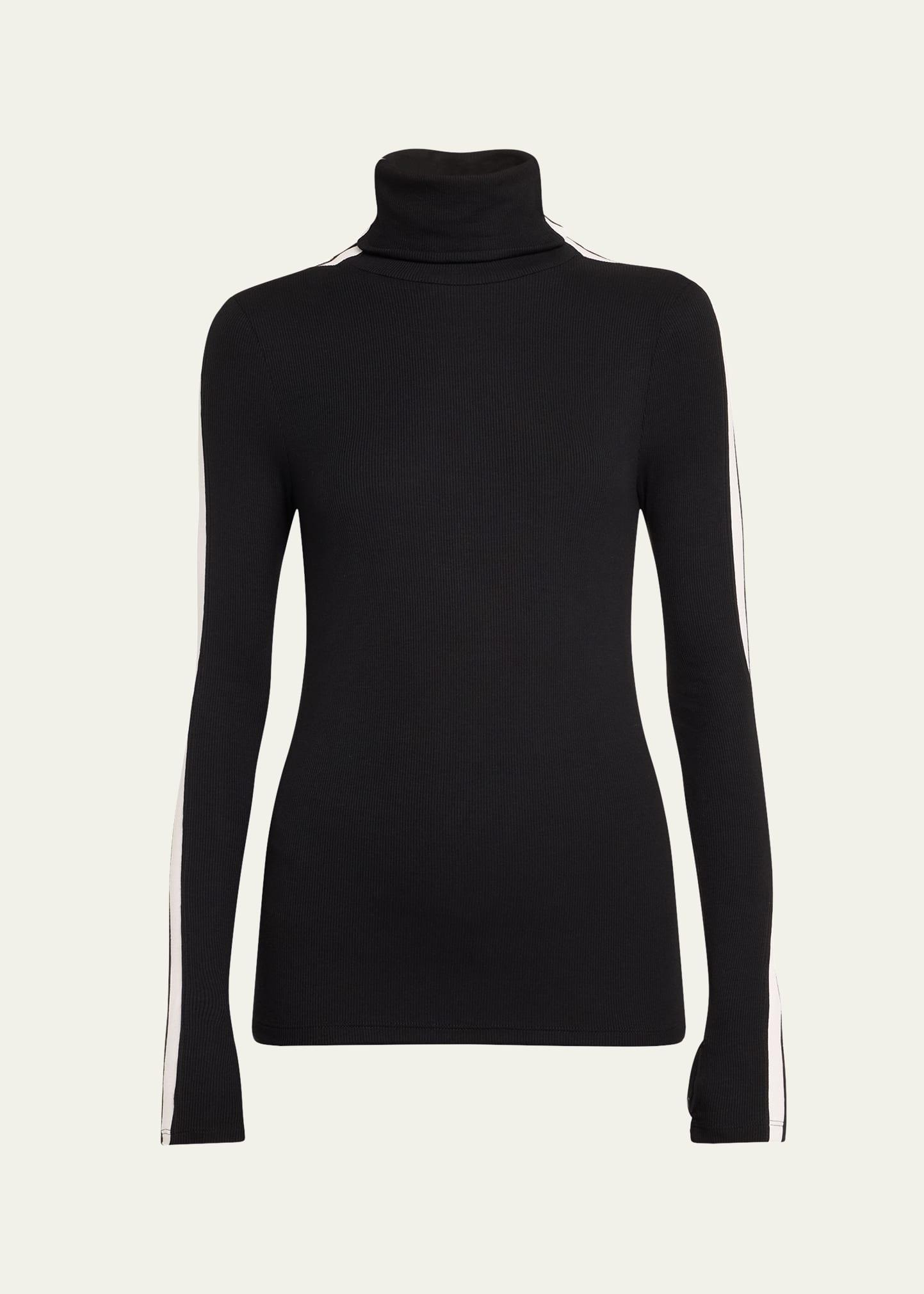 jackson rib-knit turtleneck top