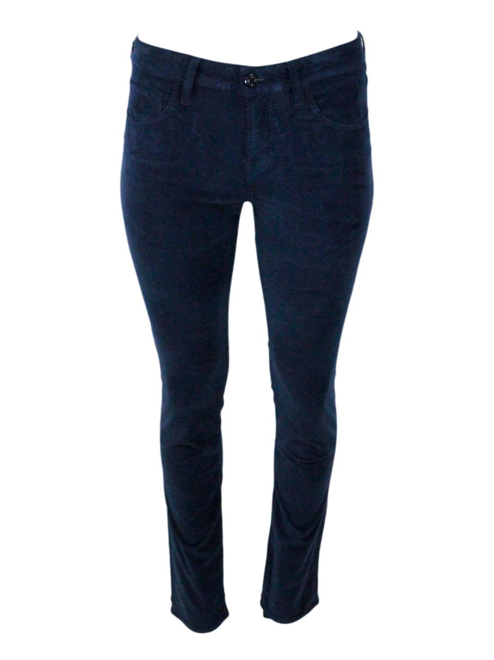 jacob cohen trousers blue 78co 16pa 4ea - women