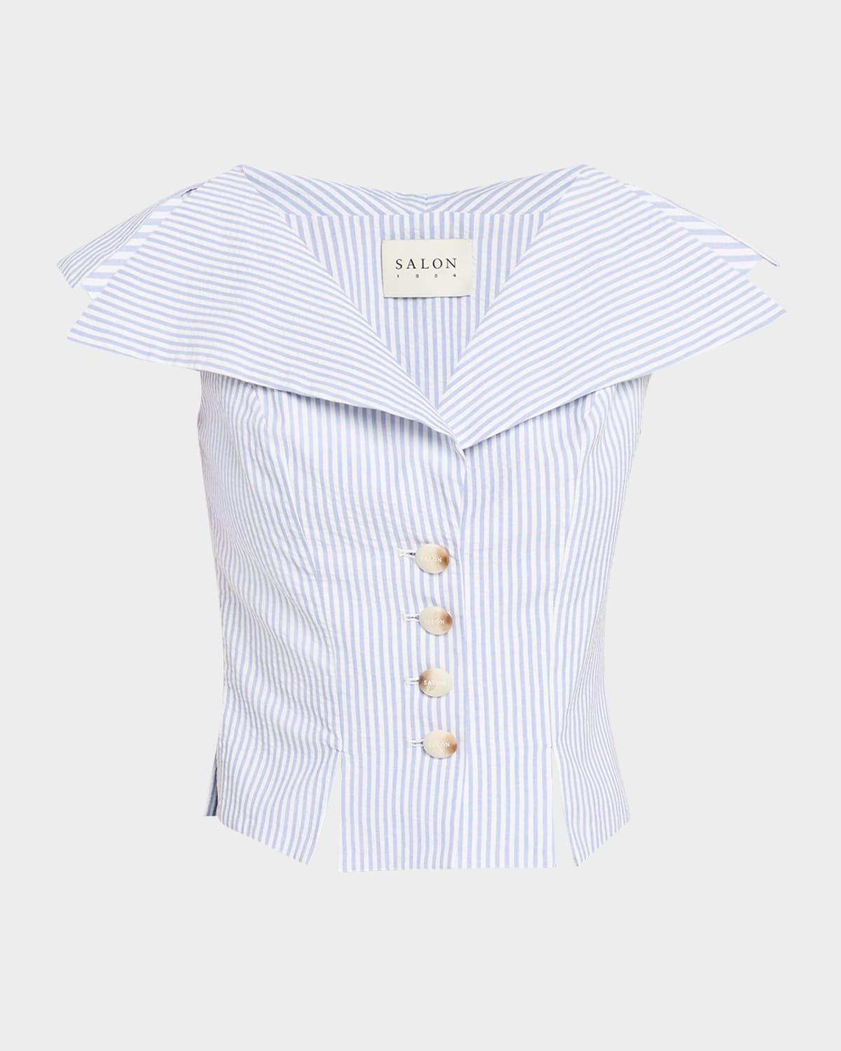 jacopo seersucker sailor top
