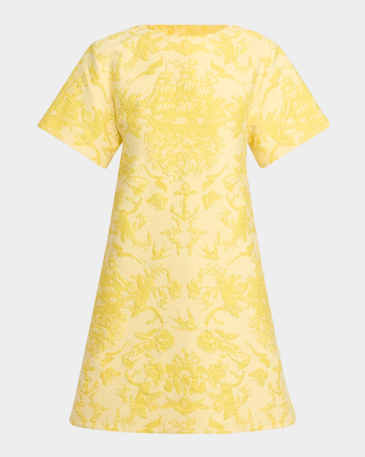 jacquard day mini dress