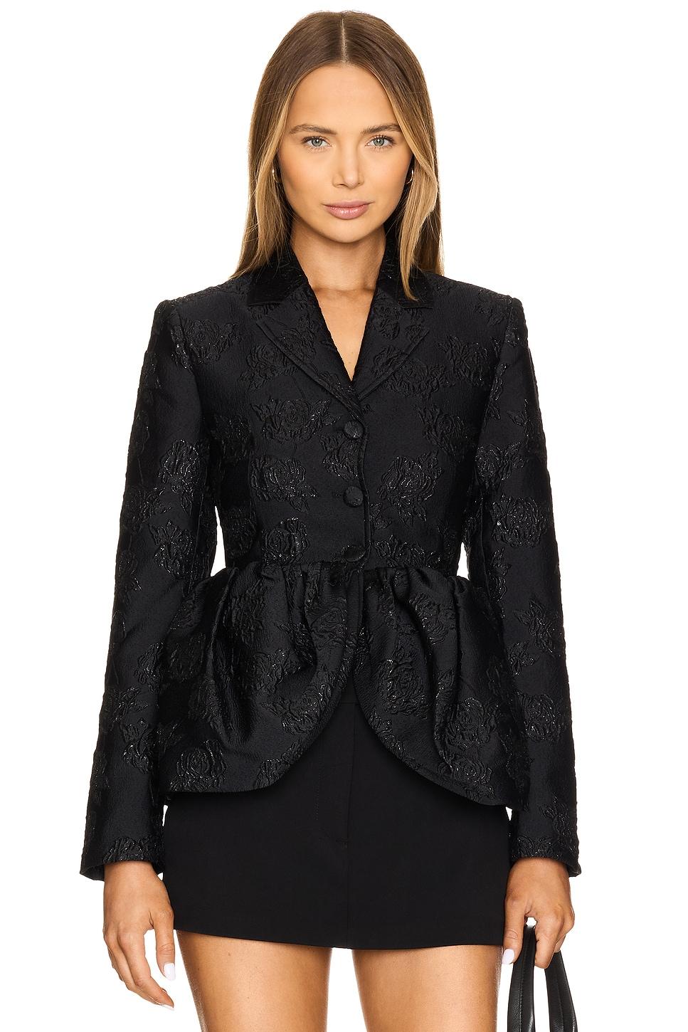 jacquard draped blazer