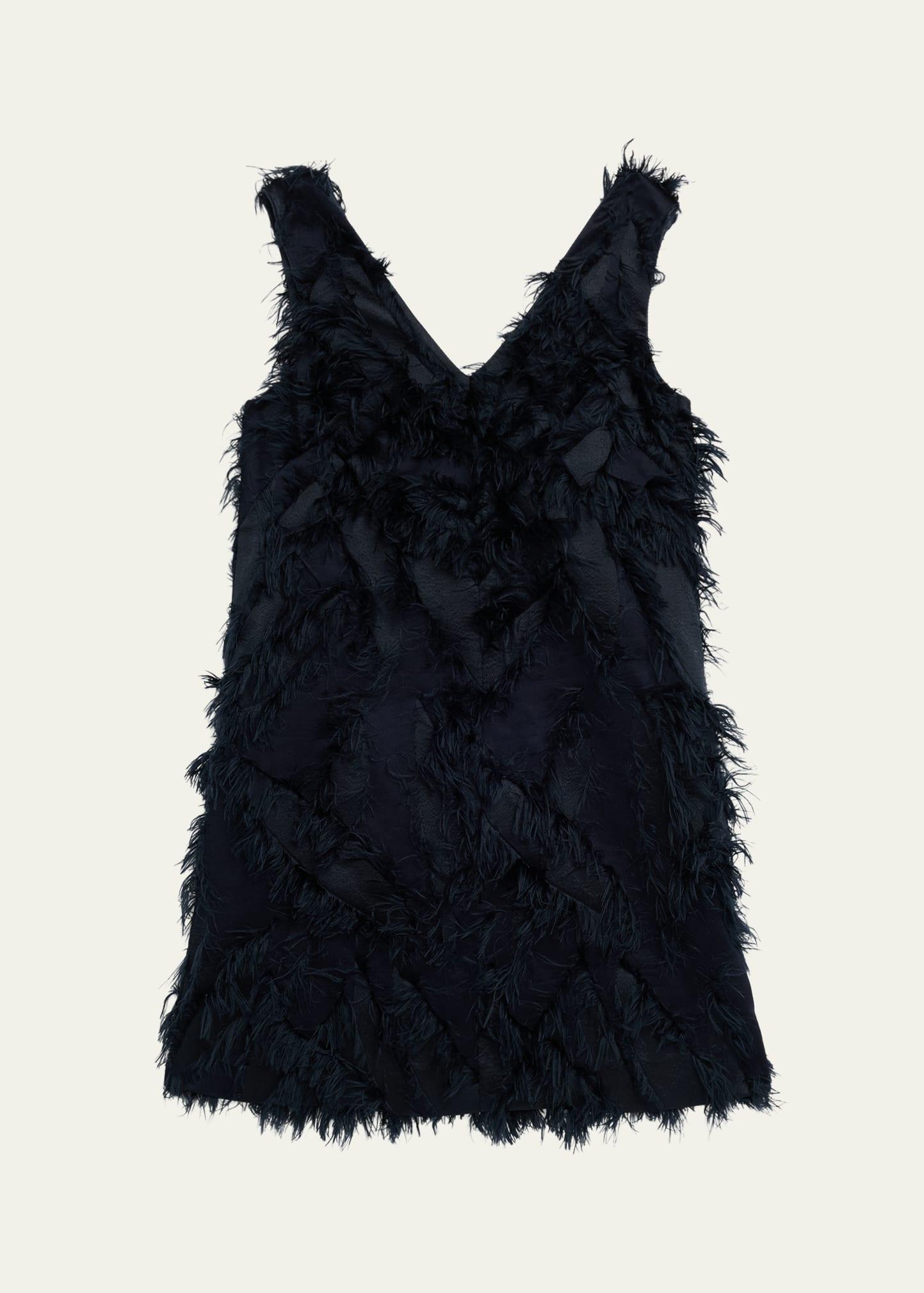 jacquard fringe shift dress