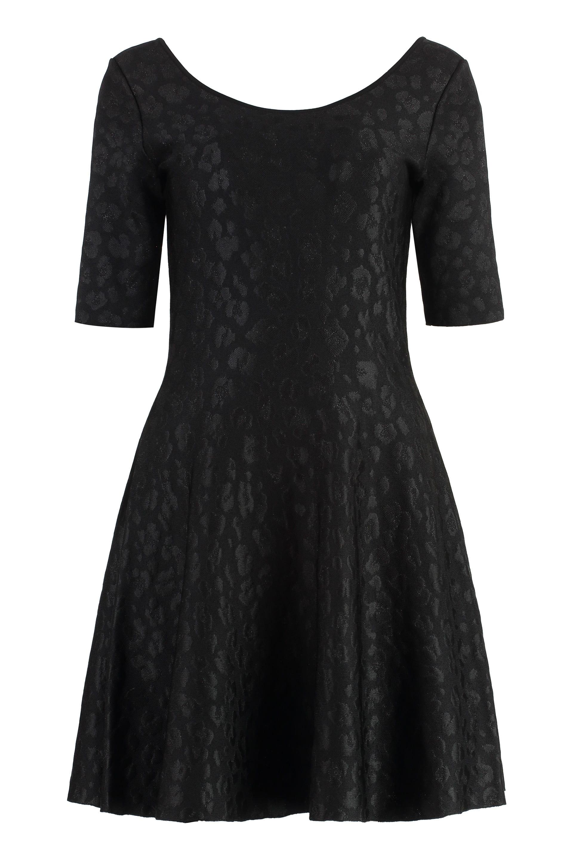 jacquard knit mini-dress