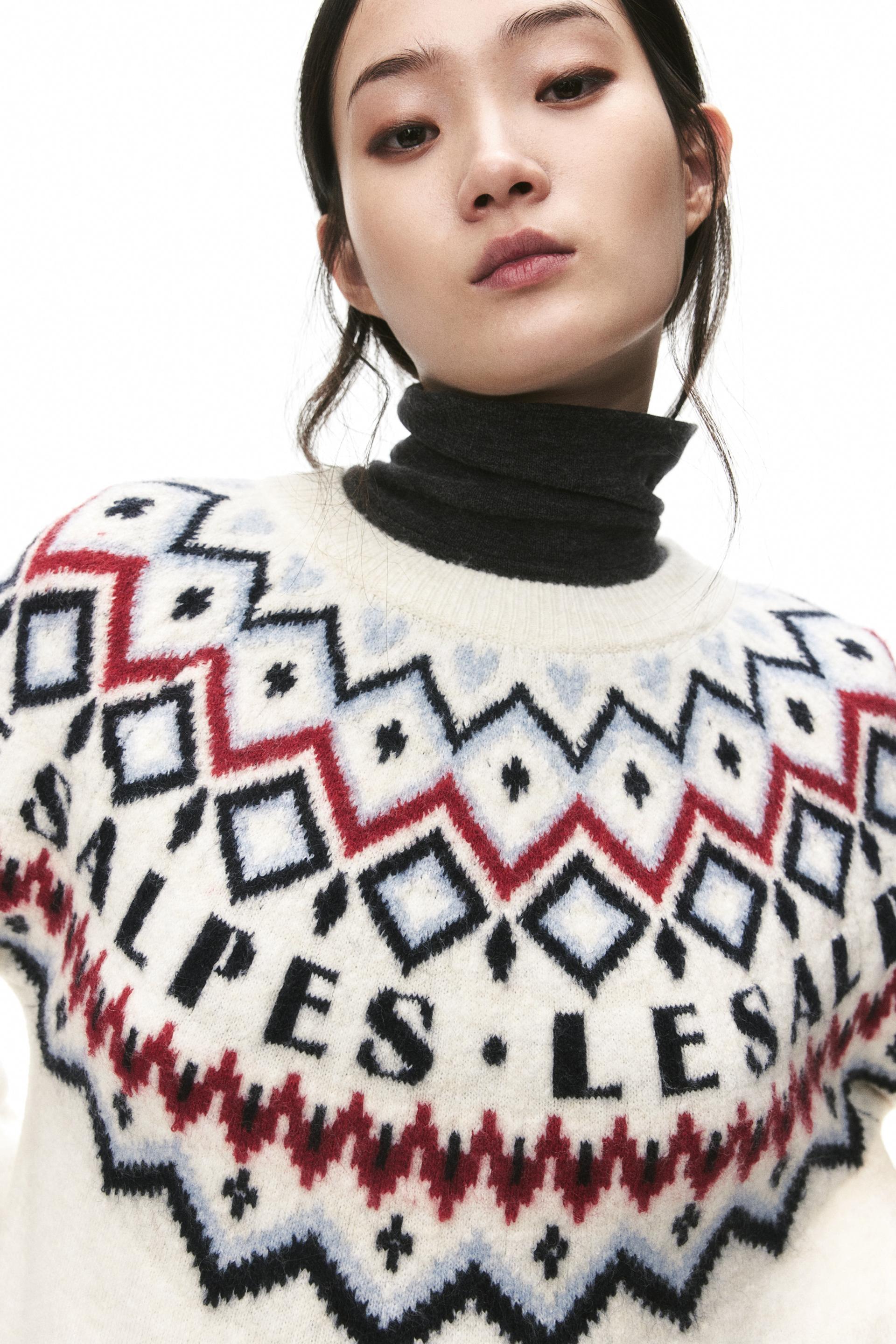 jacquard-knit sweater