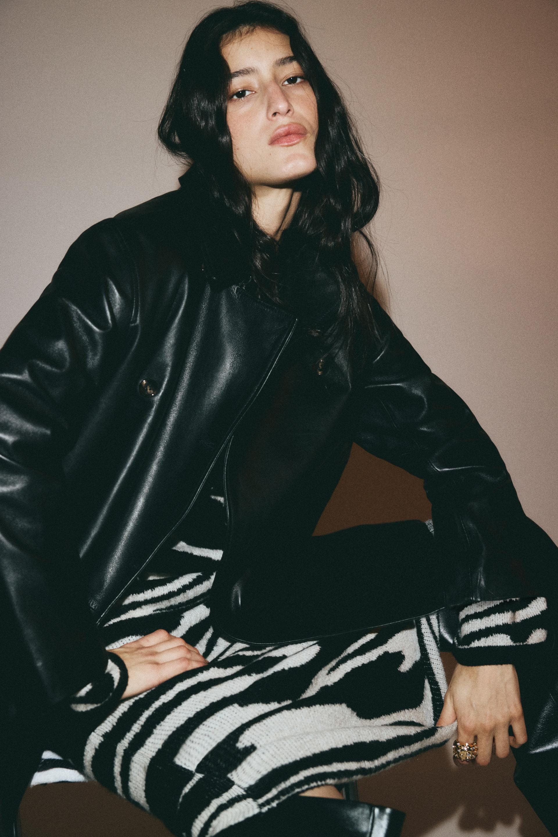 jacquard-knit sweater