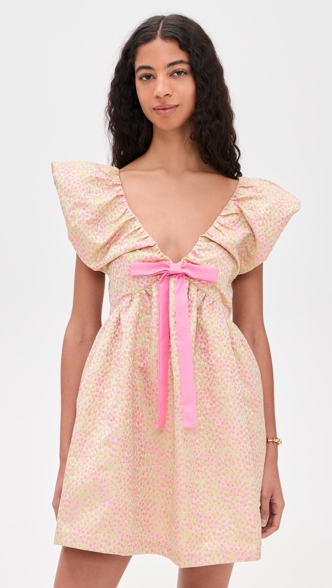 jacquard mini dress