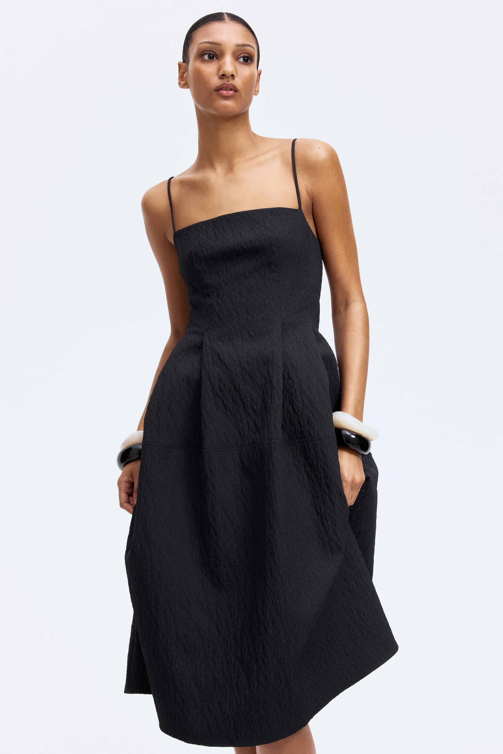 jacquard-weave strappy dress