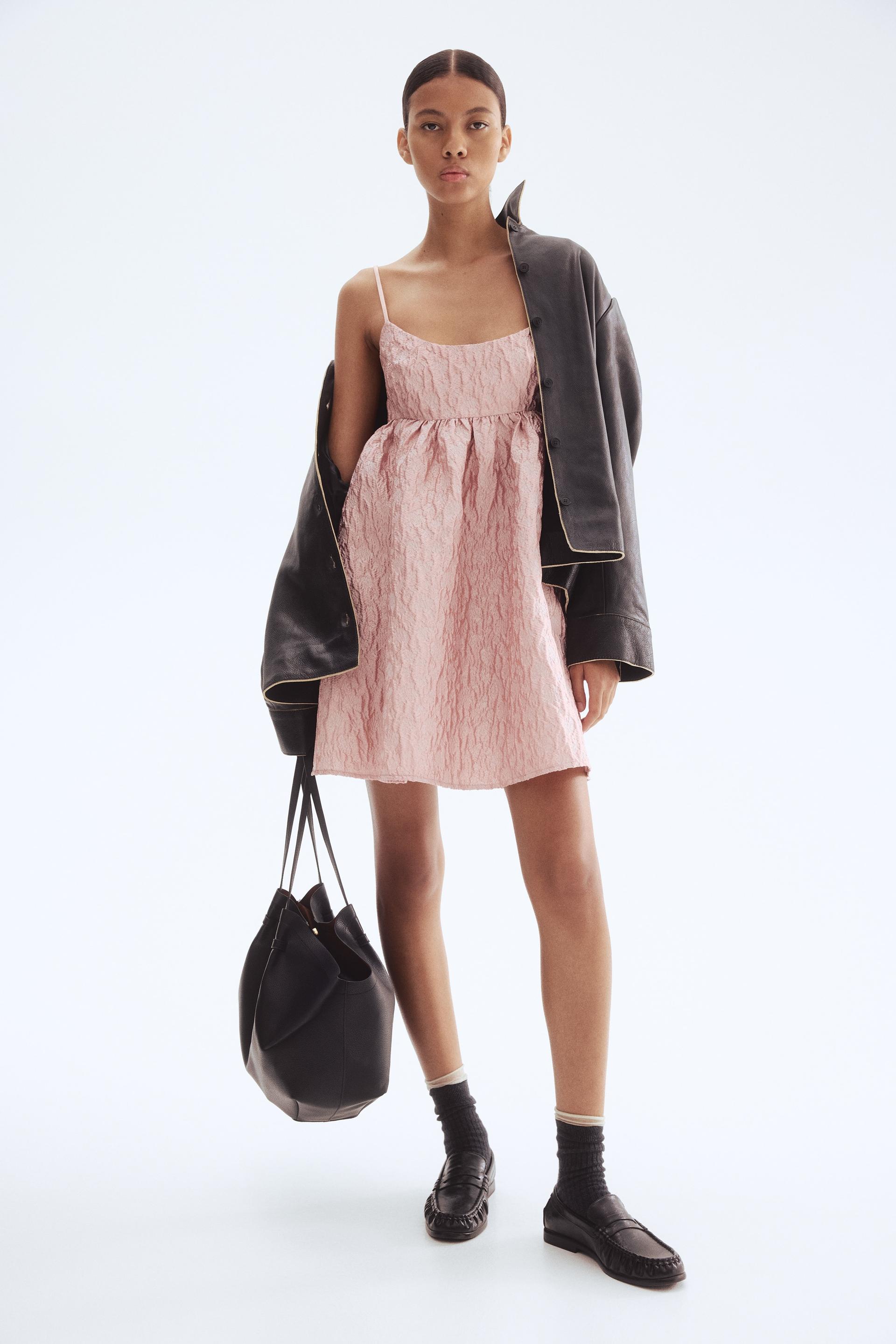 jacquard-weave strappy dress